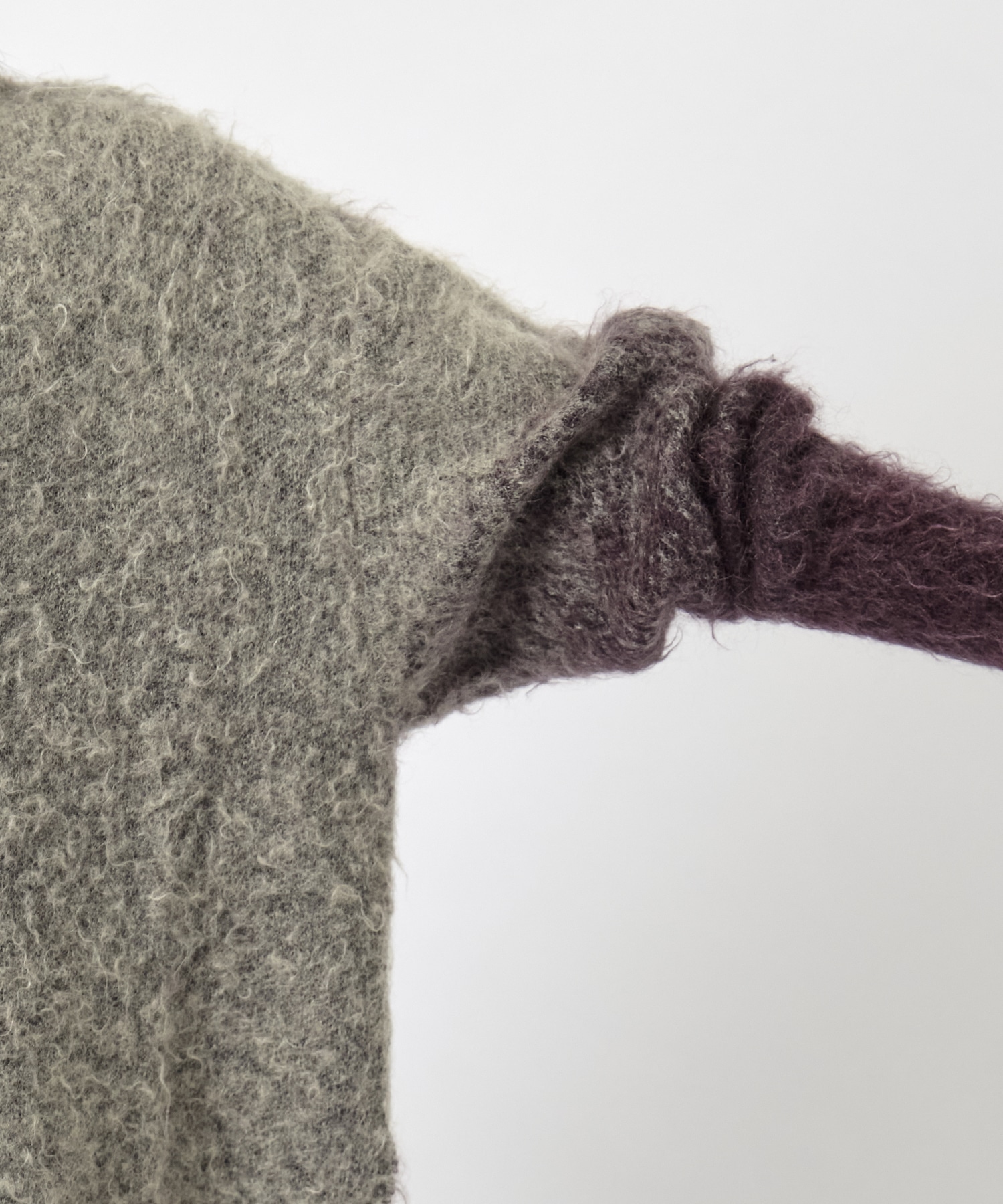 MOHAIR OPEN HIGHNECK KNIT MUKASA