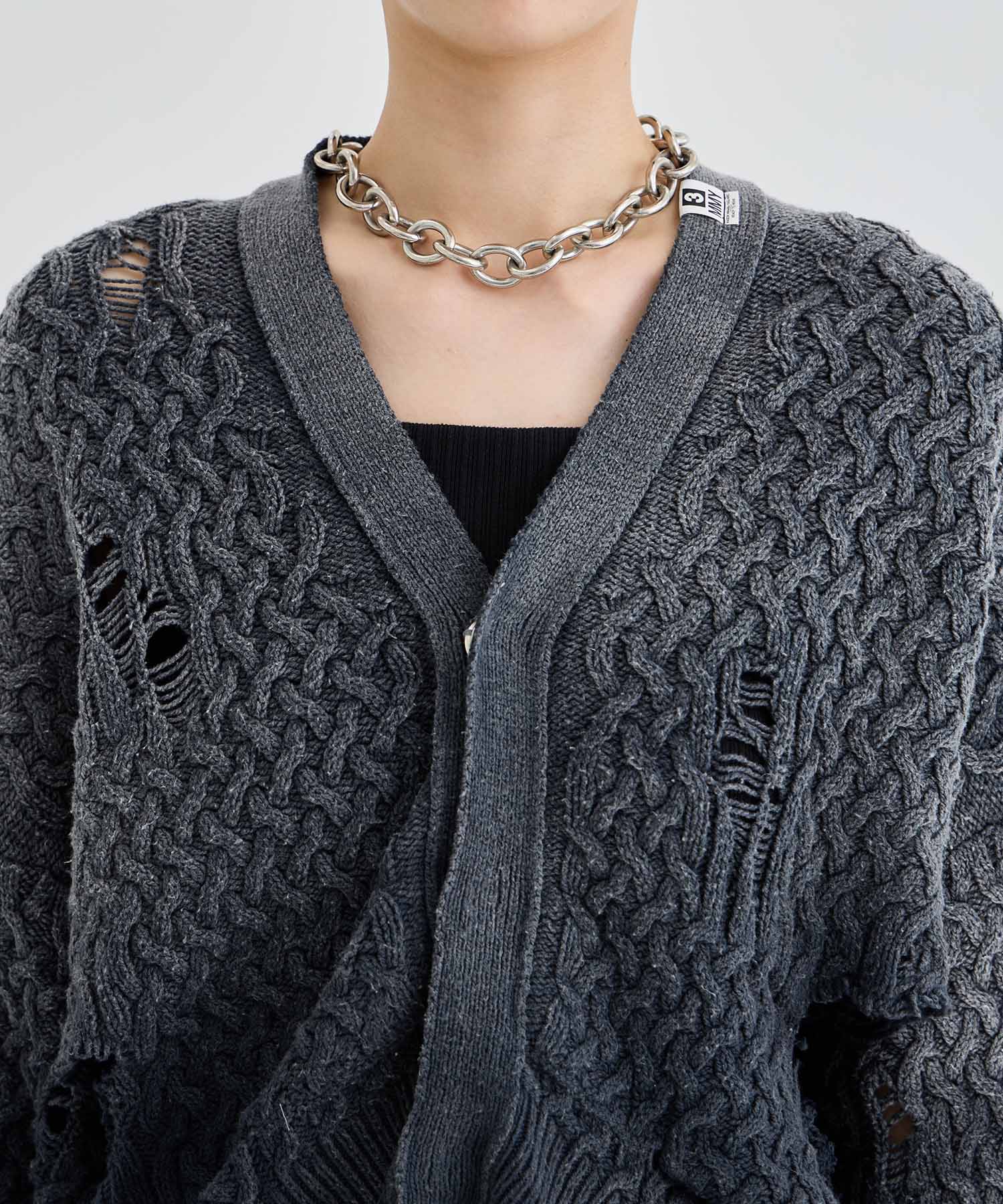 SUNFADED KNIT CARDIGAN Maison MIHARA YASUHIRO