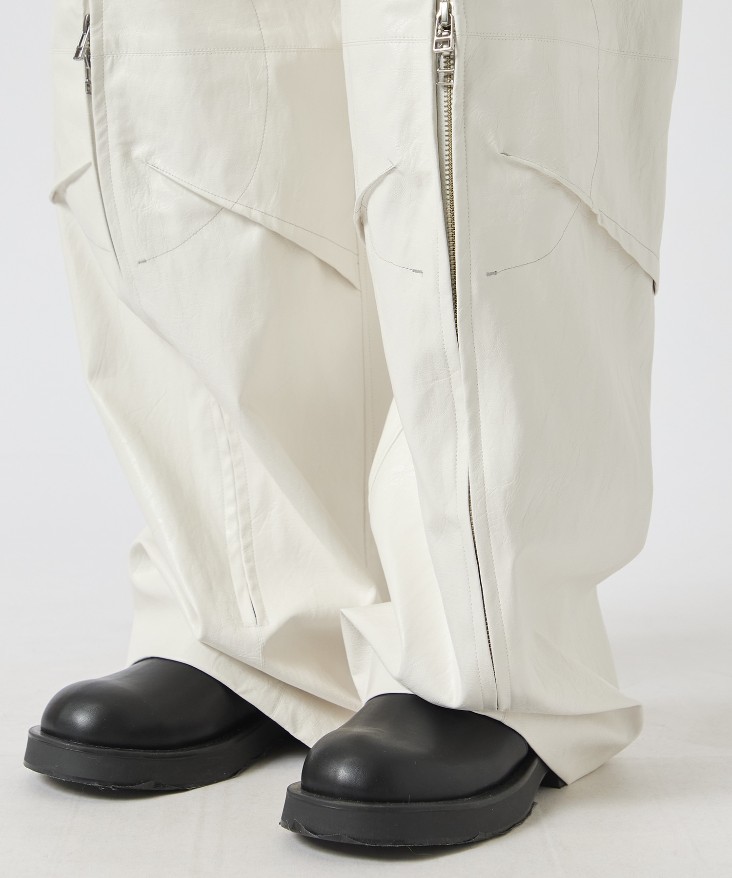 Faux Leather Biker Trousers YOHEI OHNO