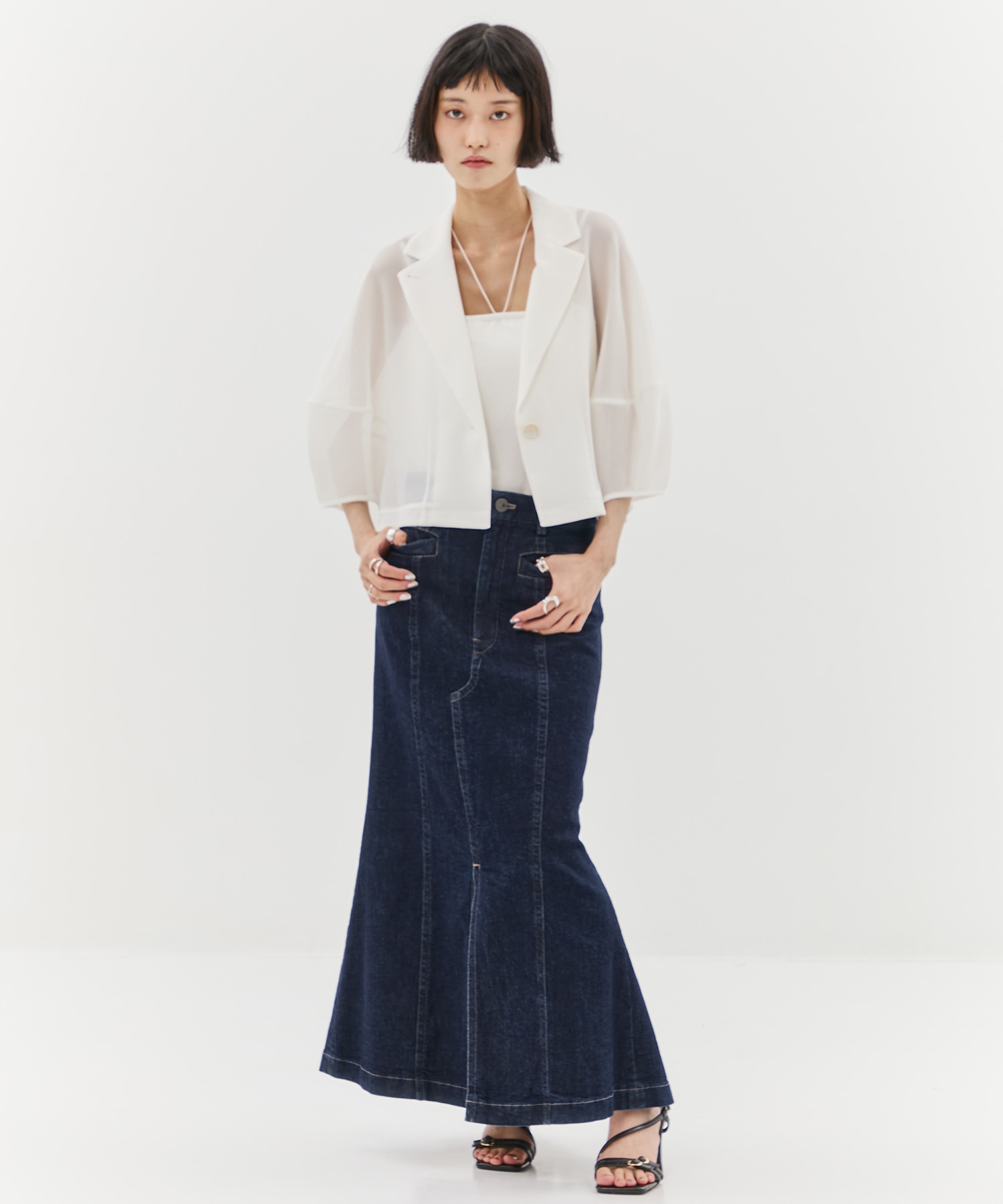 Back Flare Denim SK STUDIOUS