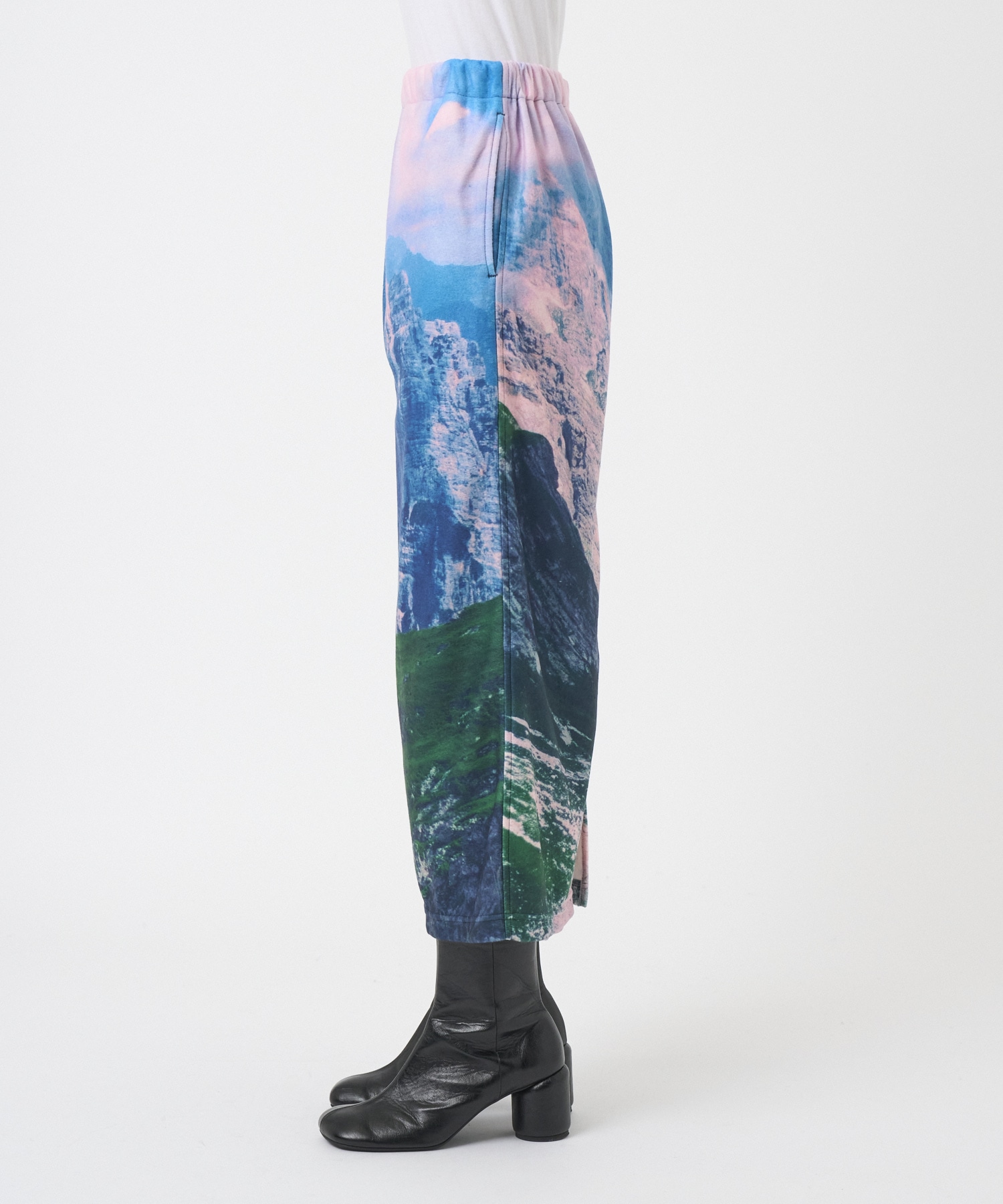 PRINT FLEECE LONG SKIRT NON TOKYO