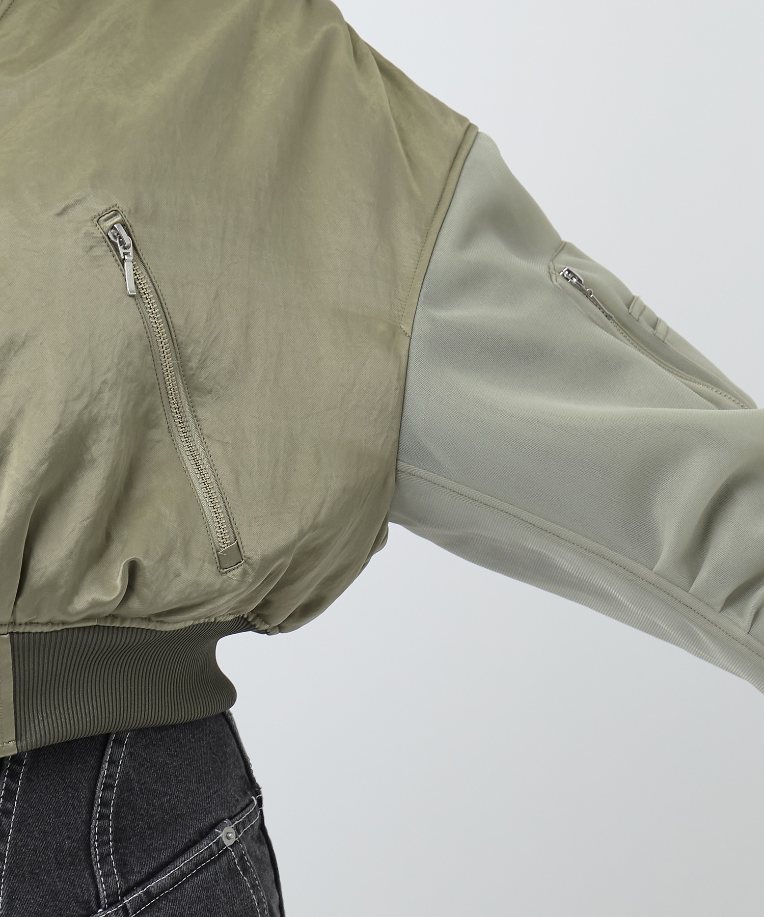 SHEER SLEEVES COMPACT MA-1 BLOUSON THINGS THAT MATTER