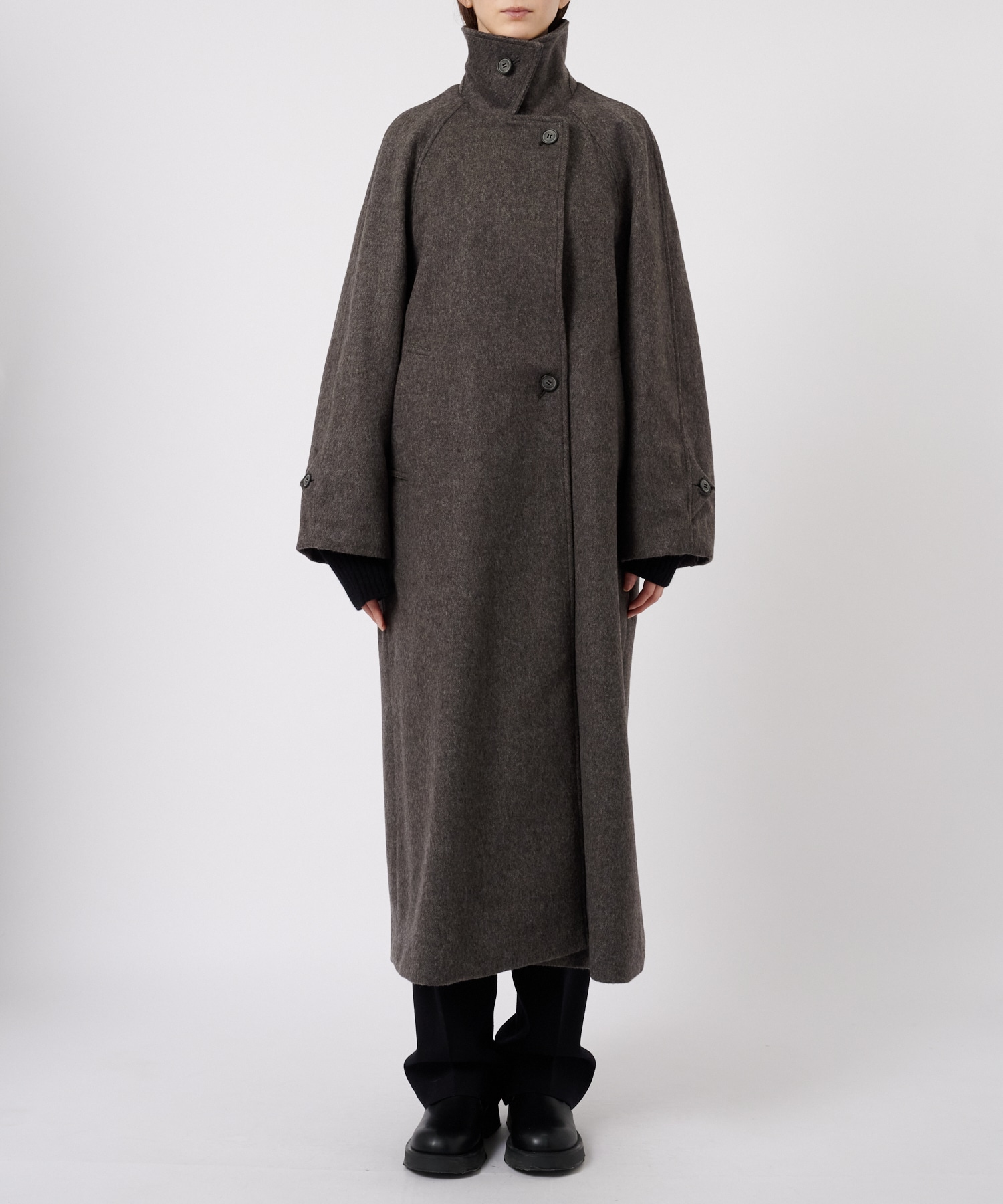 Stand Collar Wool Coat STUDIOUS