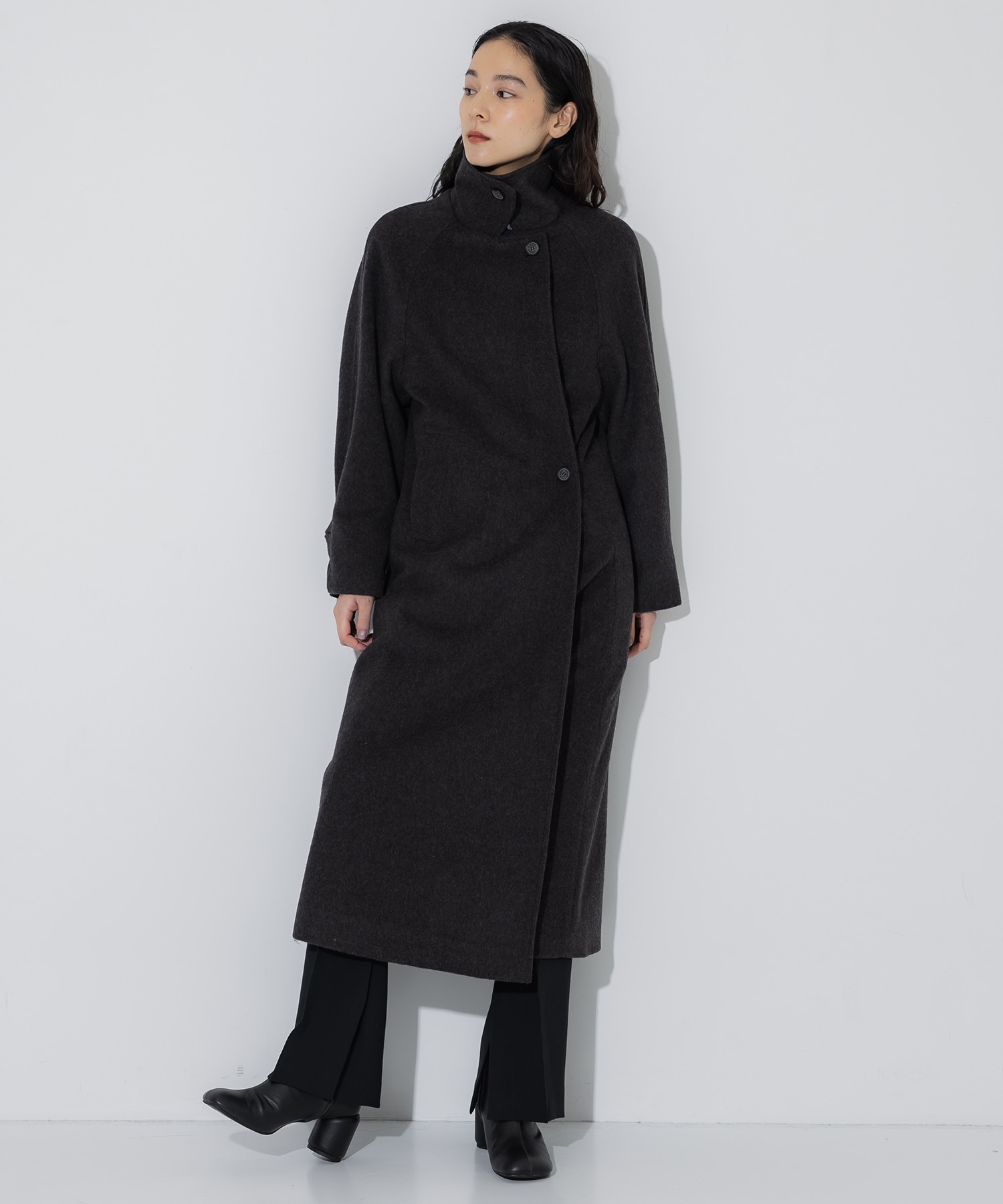 Stand Collar Wool Coat STUDIOUS