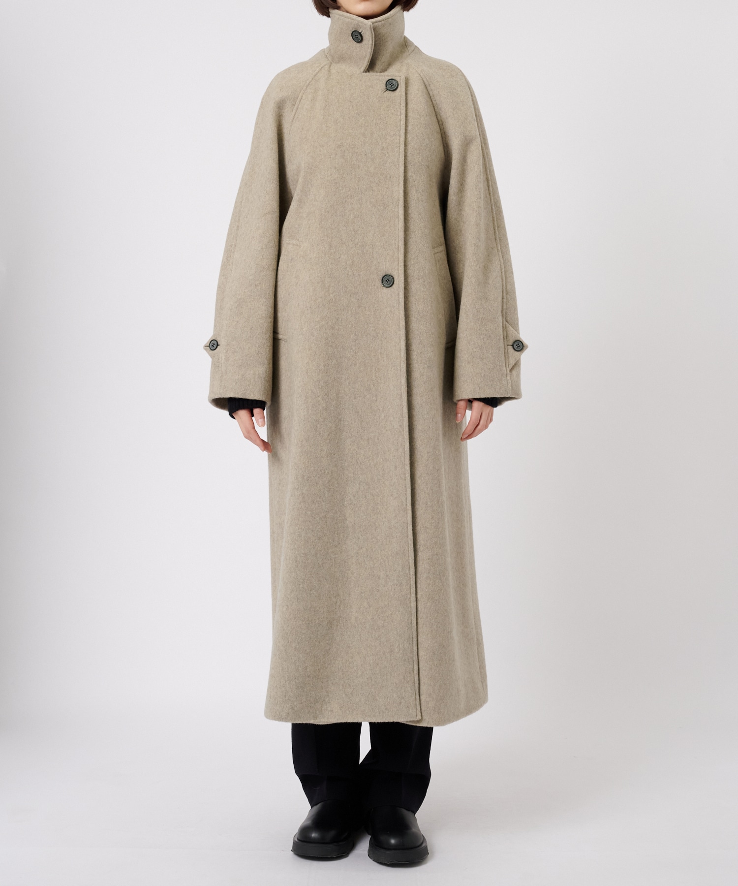 Stand Collar Wool Coat STUDIOUS