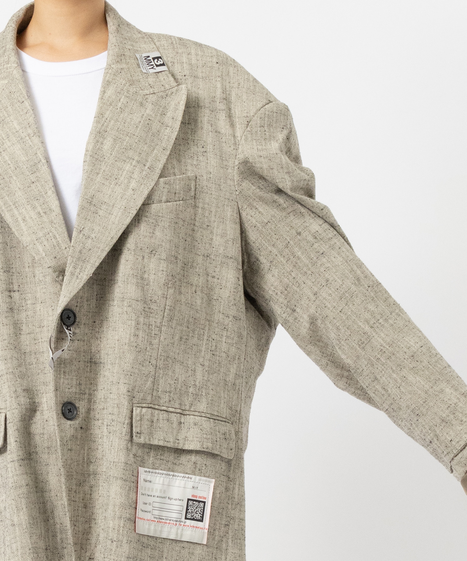 SLUB NEP TWEED JACKET Maison MIHARA YASUHIRO