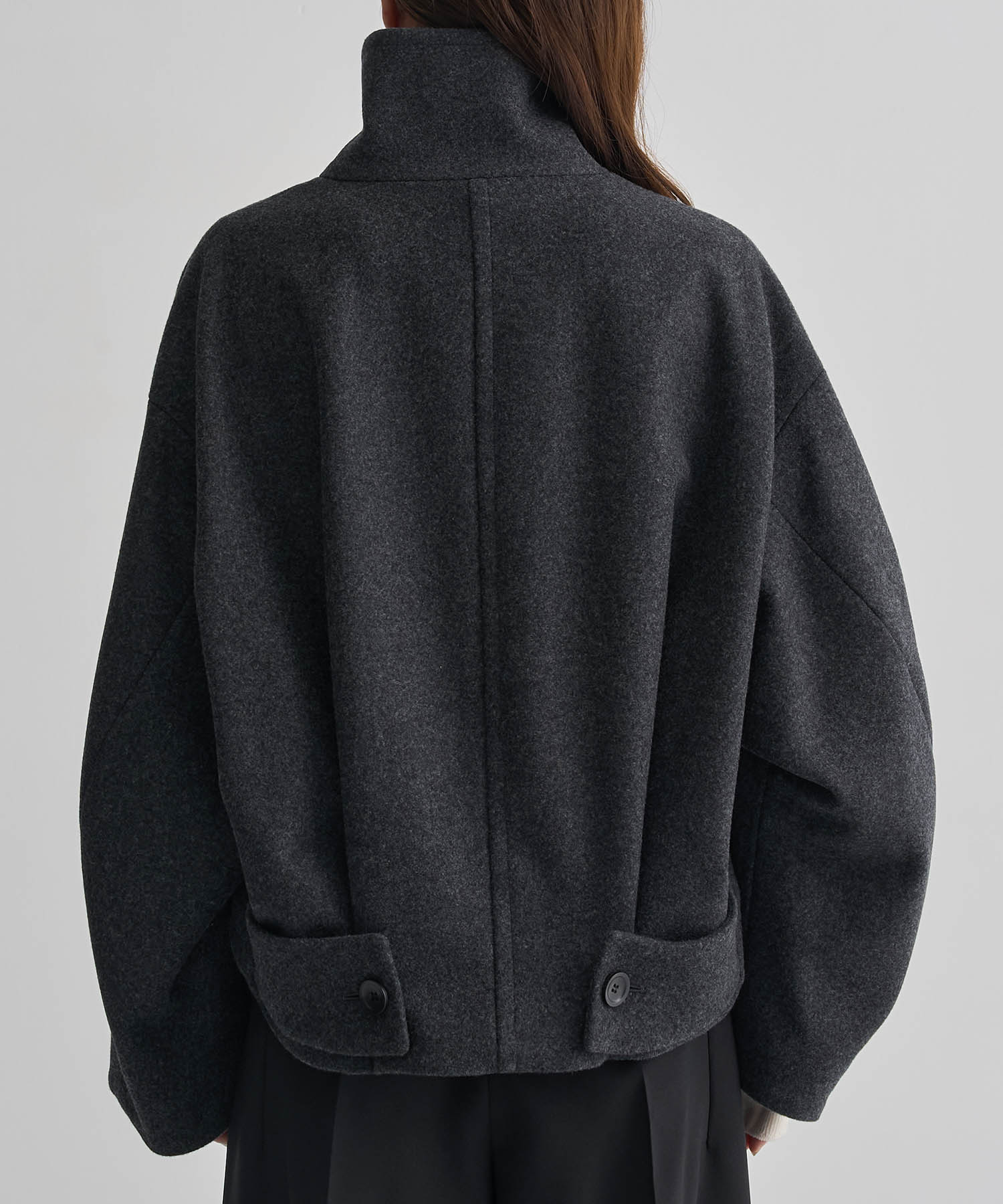 Stand Collar Wool Blouson STUDIOUS