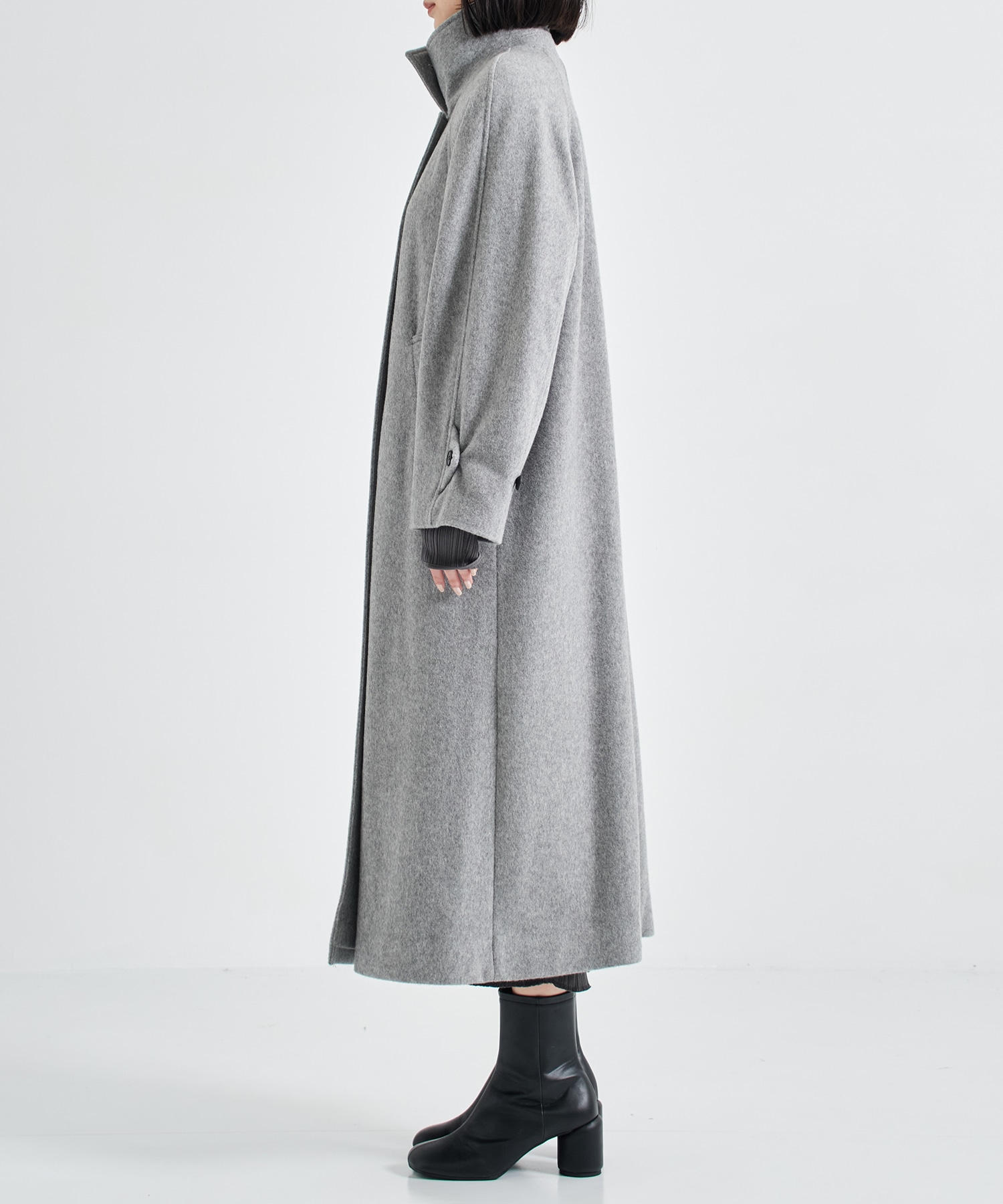 Stand Collar Wool Coat STUDIOUS