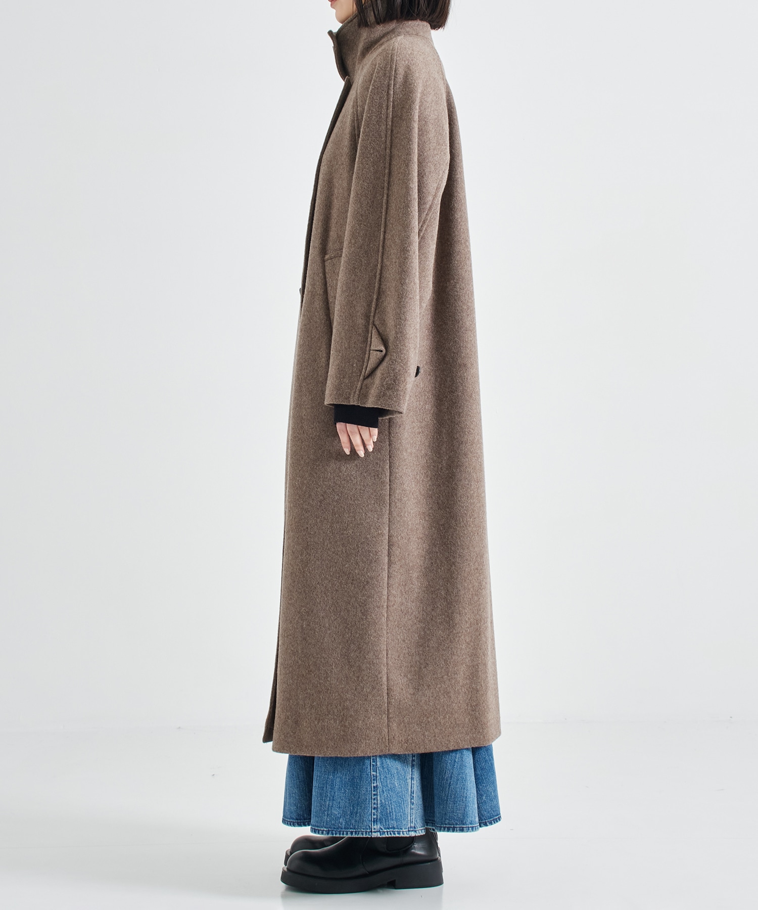 Stand Collar Wool Coat STUDIOUS