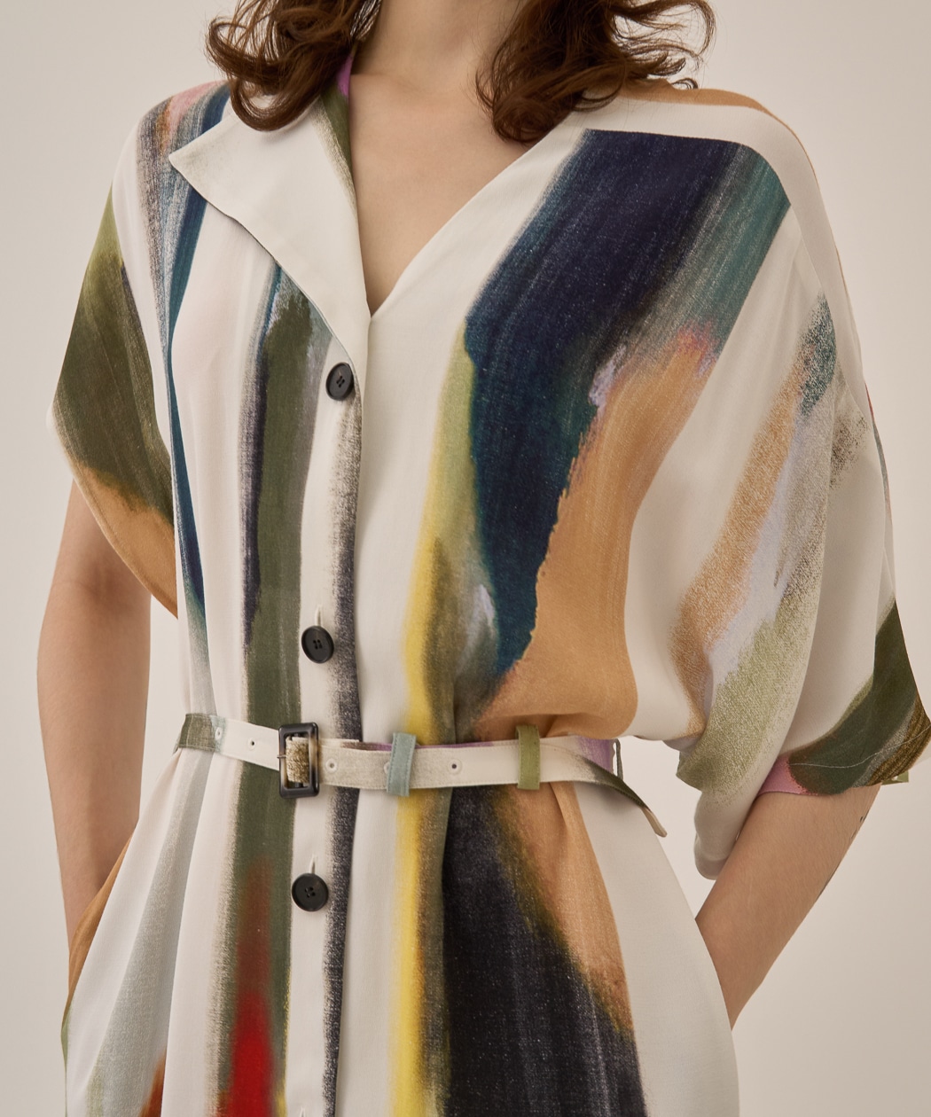 Empty stripe dress AKIRANAKA