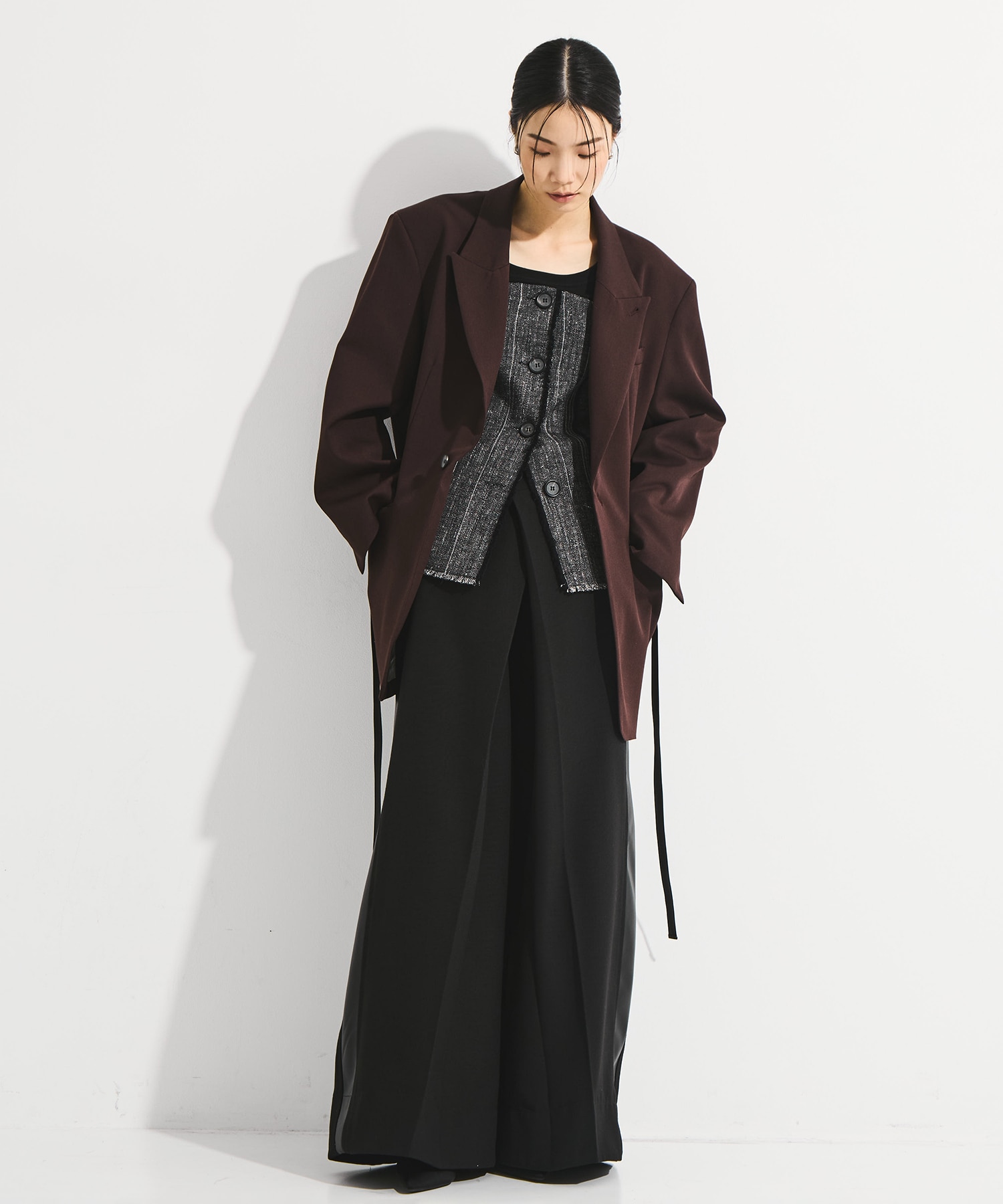 Silk Linen Bustier Combi Top STUDIOUS