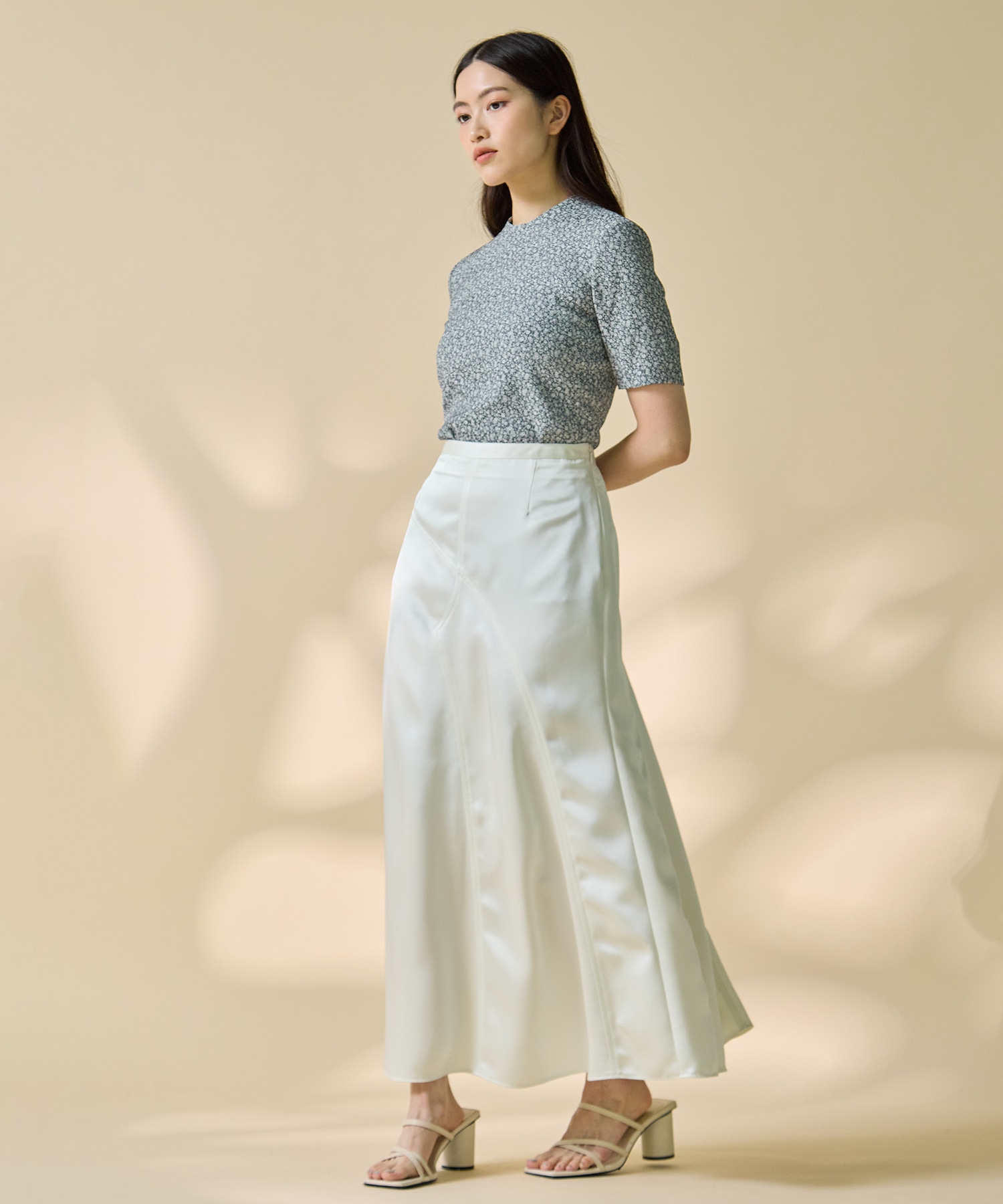 Stretch Satin Skirt(1 WHITE): STUDIOUS: WOMENS｜ STUDIOUS ONLINE