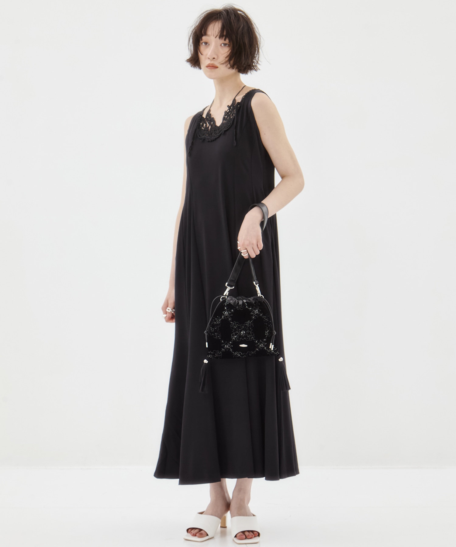 palace tiles quilted drawstring bag tanakadaisuke