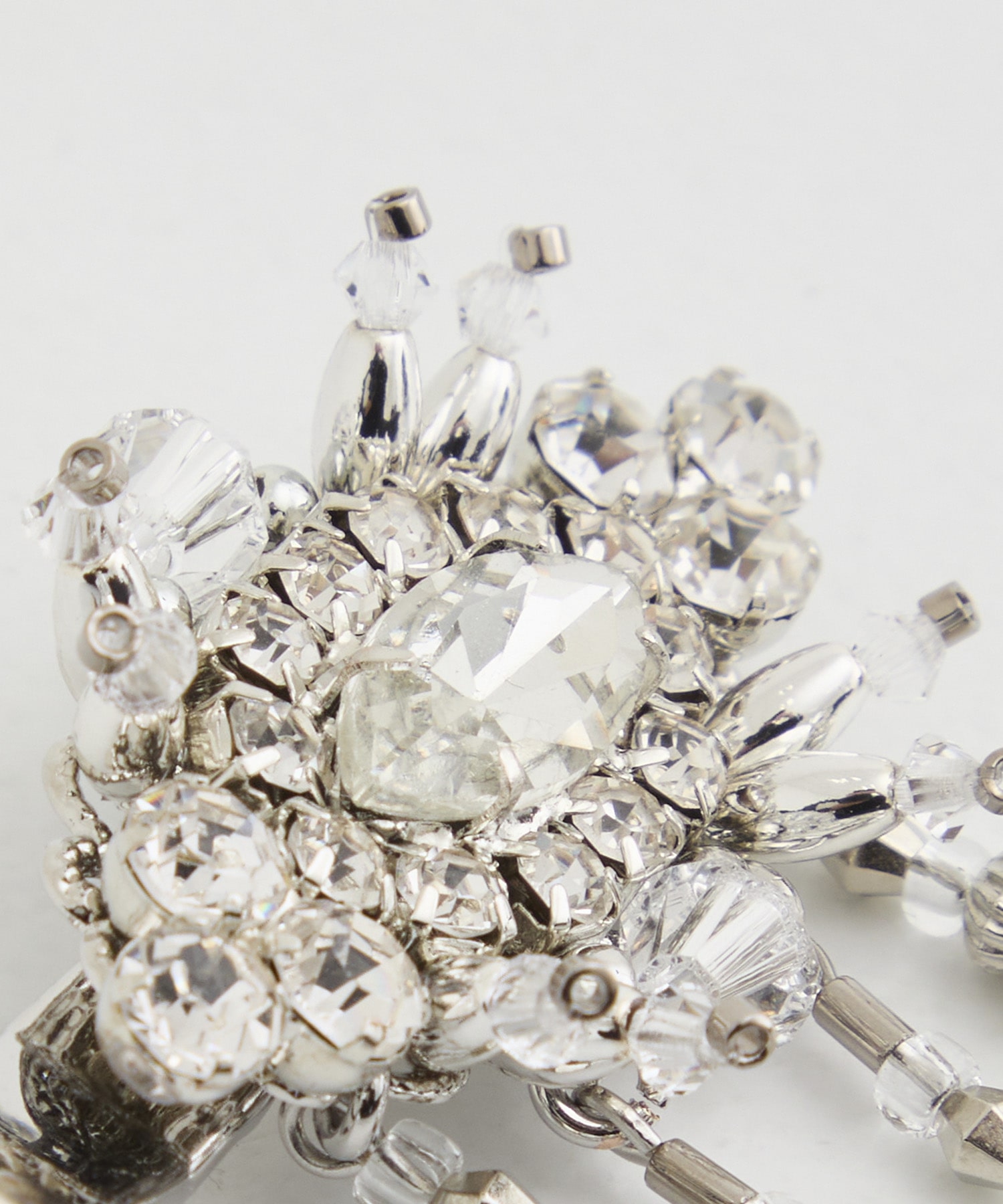 crystal hair clip left(FREE SILVER): tanakadaisuke: WOMENS