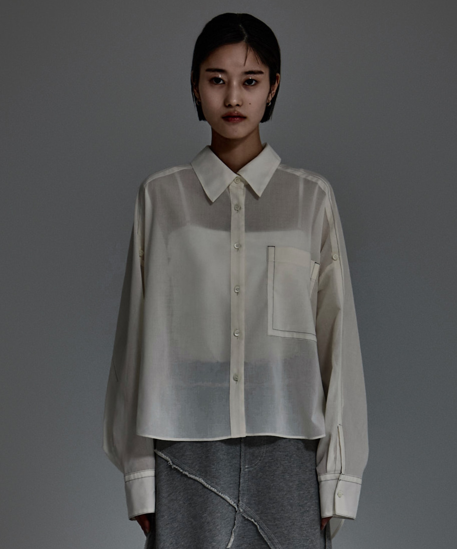 Stetched Sheer Shirt STUDIOUS