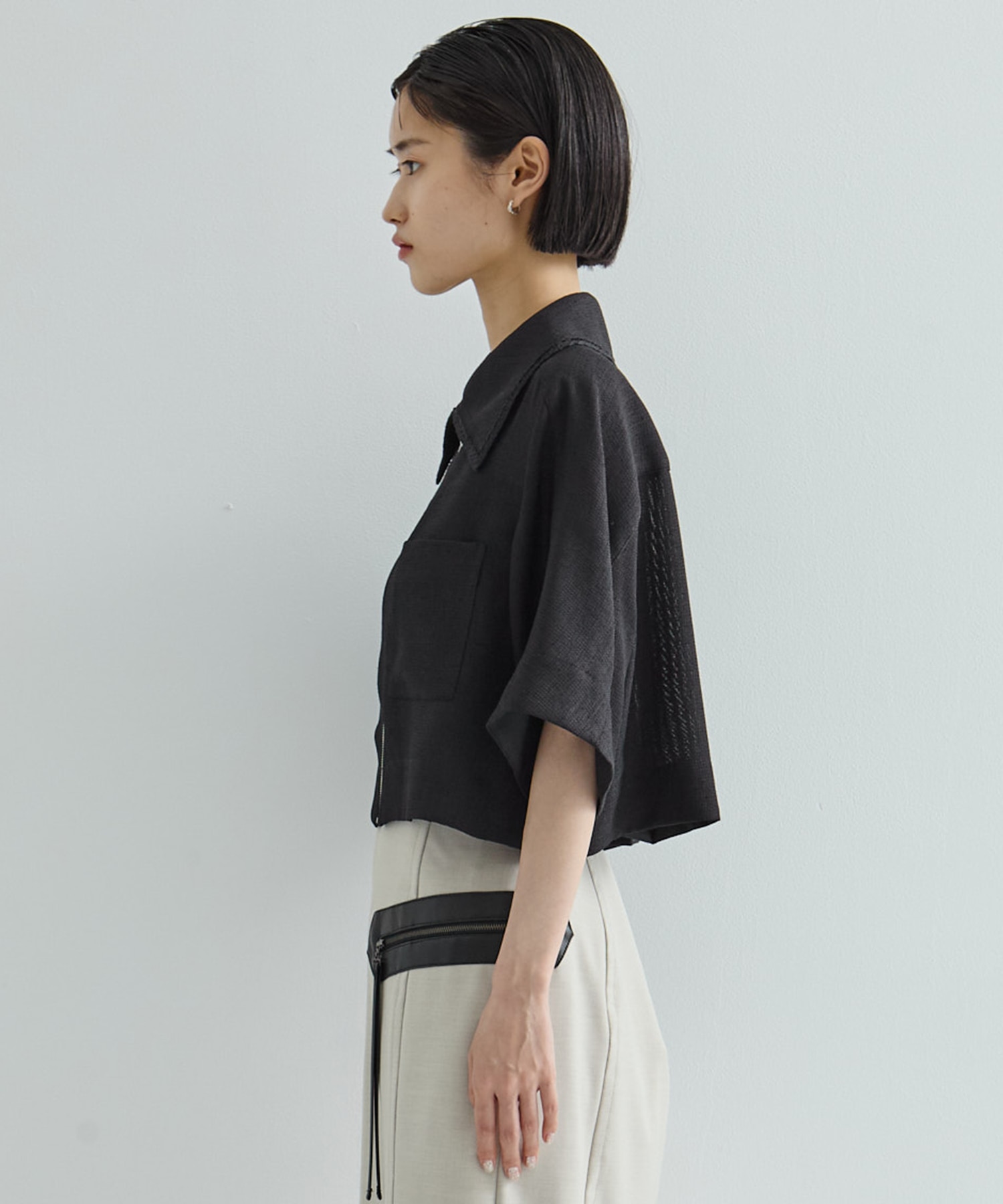 Half Sleeve Mesh Shirt STUDIOUS