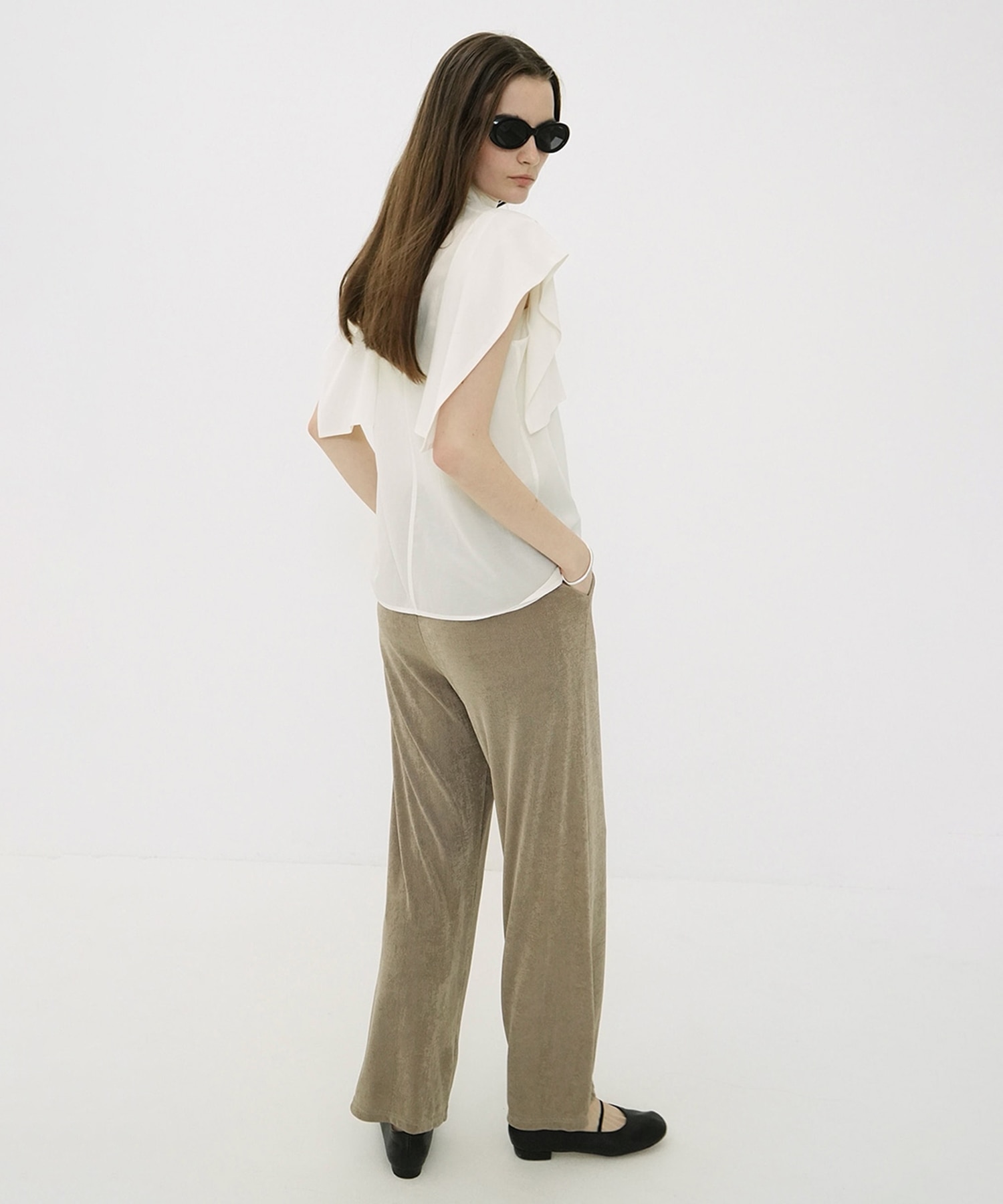 SQUARE SLEEVE BLOUSE CLANE