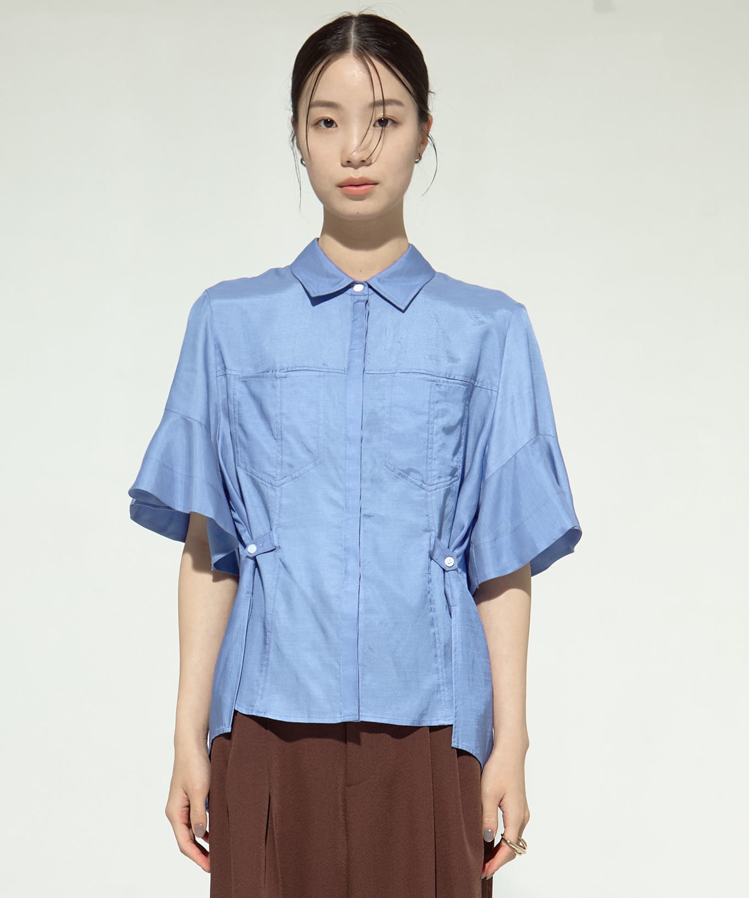 Hem Flare 2way Blouse STUDIOUS