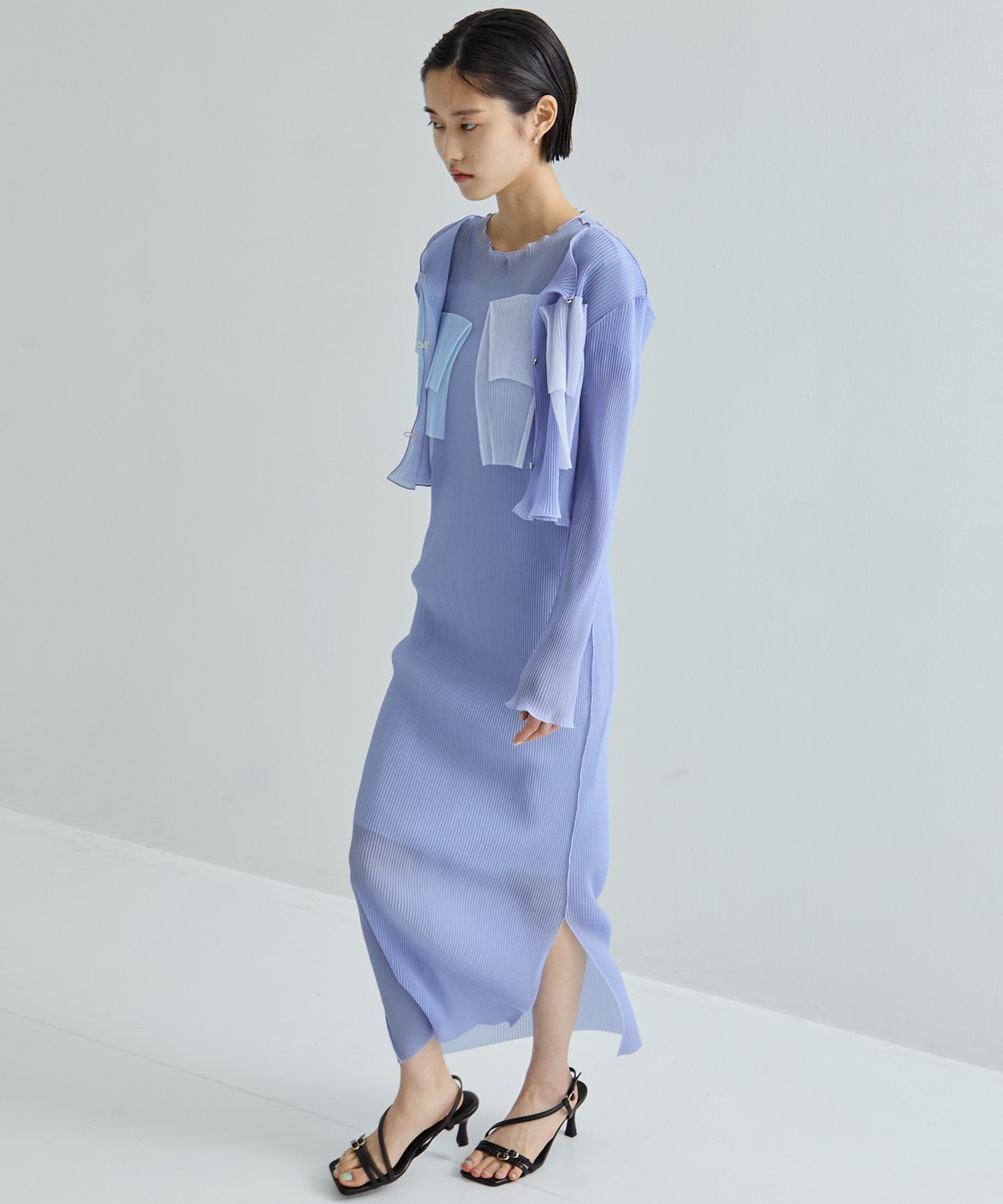 別注SHEER LAYERED SHORT SLEEVE DRESS kotohayokozawa