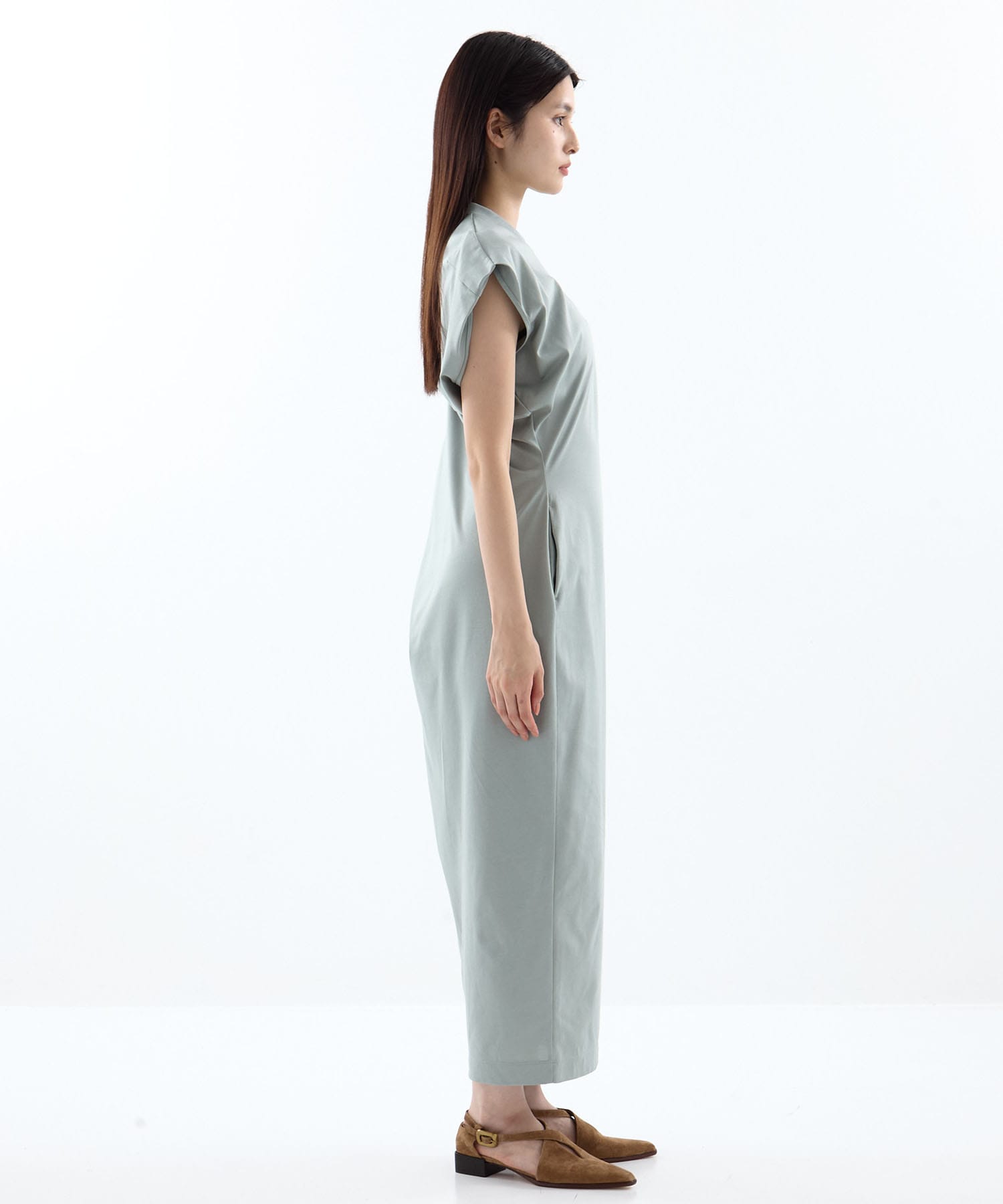 Cotton Jersey Asymmetric Dress Mame Kurogouchi