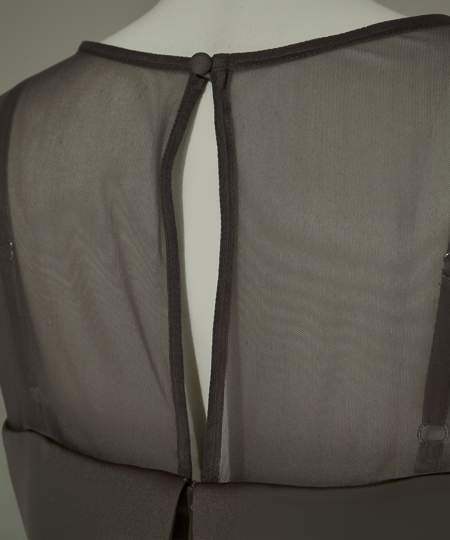 CORSET LAYERED SHEER DRESS AMERI
