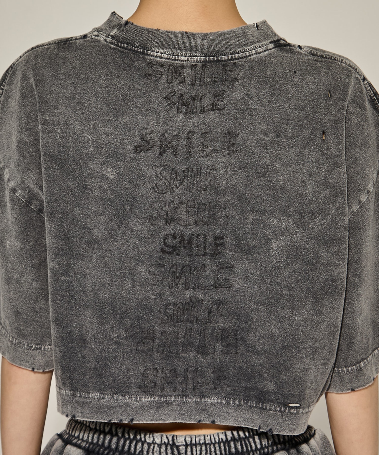 BLEACHED CROPPED TEE Maison MIHARA YASUHIRO