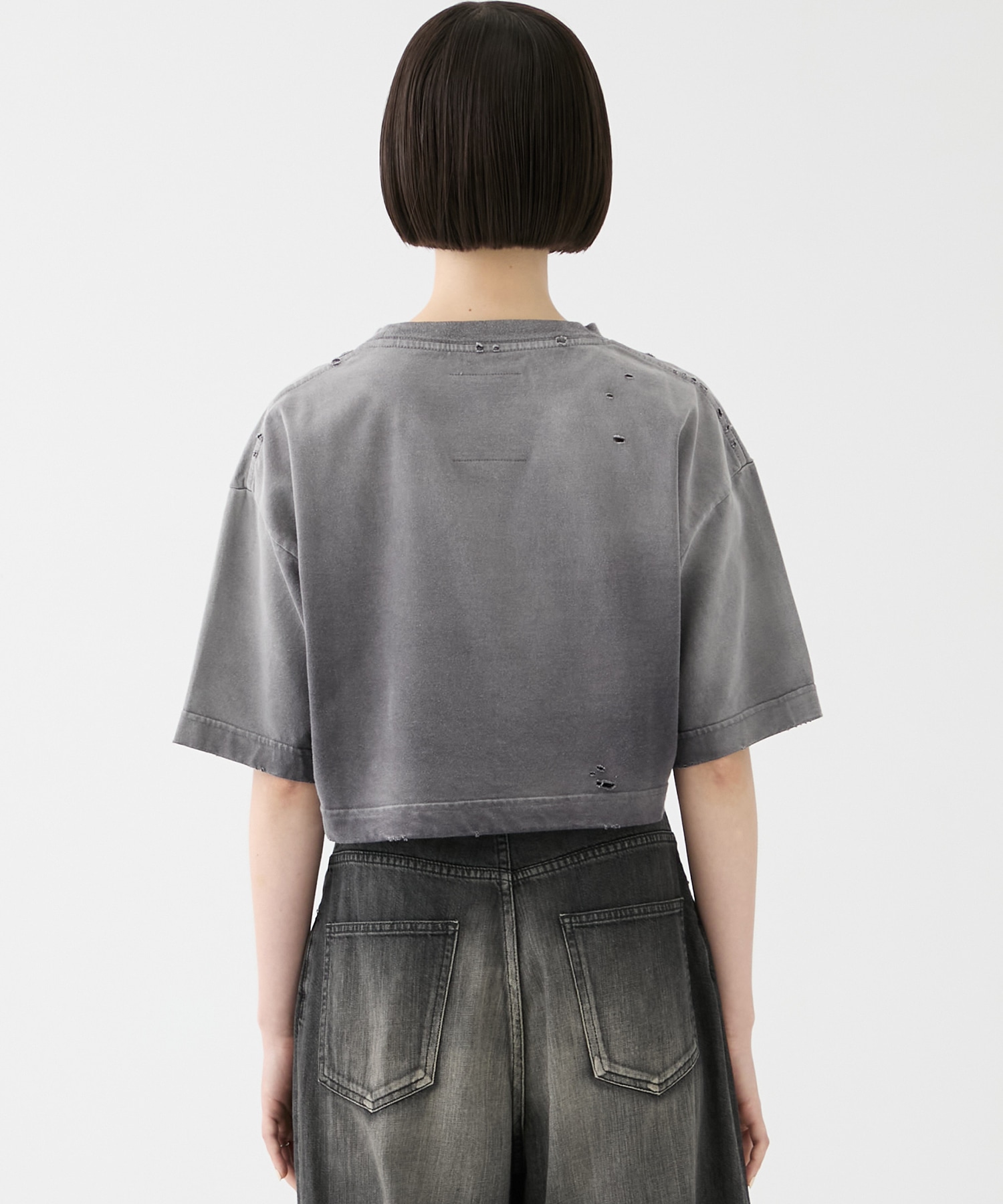 SUN FADED CROPPED TEE Maison MIHARA YASUHIRO