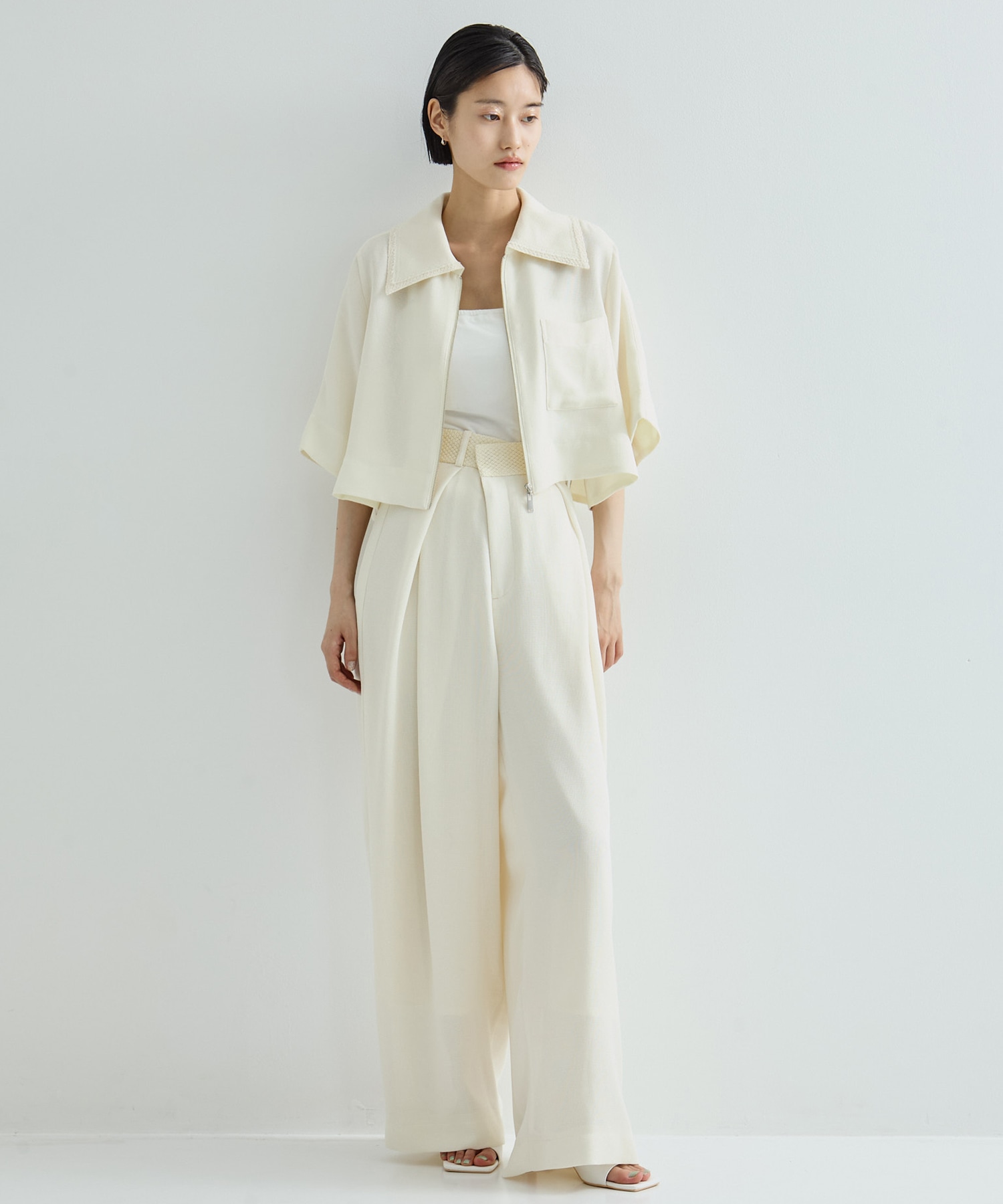 Asymmetric Front Mesh Trousers STUDIOUS