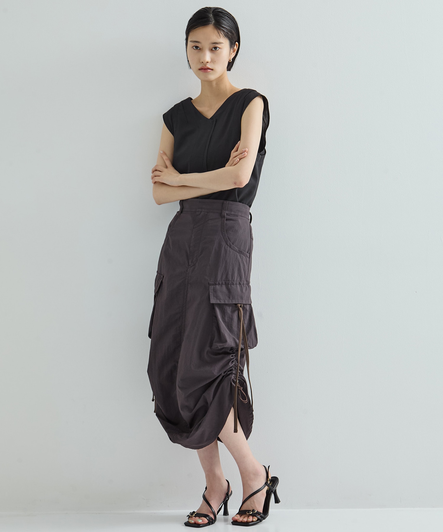 Drawstring Cargo Skirt STUDIOUS