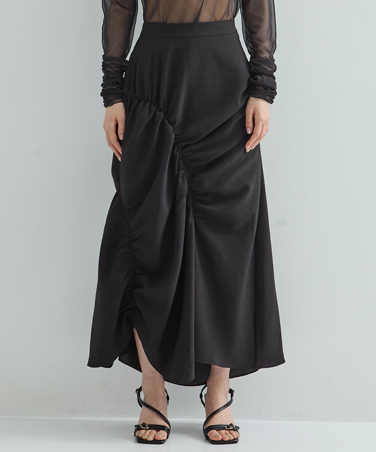 GATHER SHIRRING SKIRT STUDIOUS