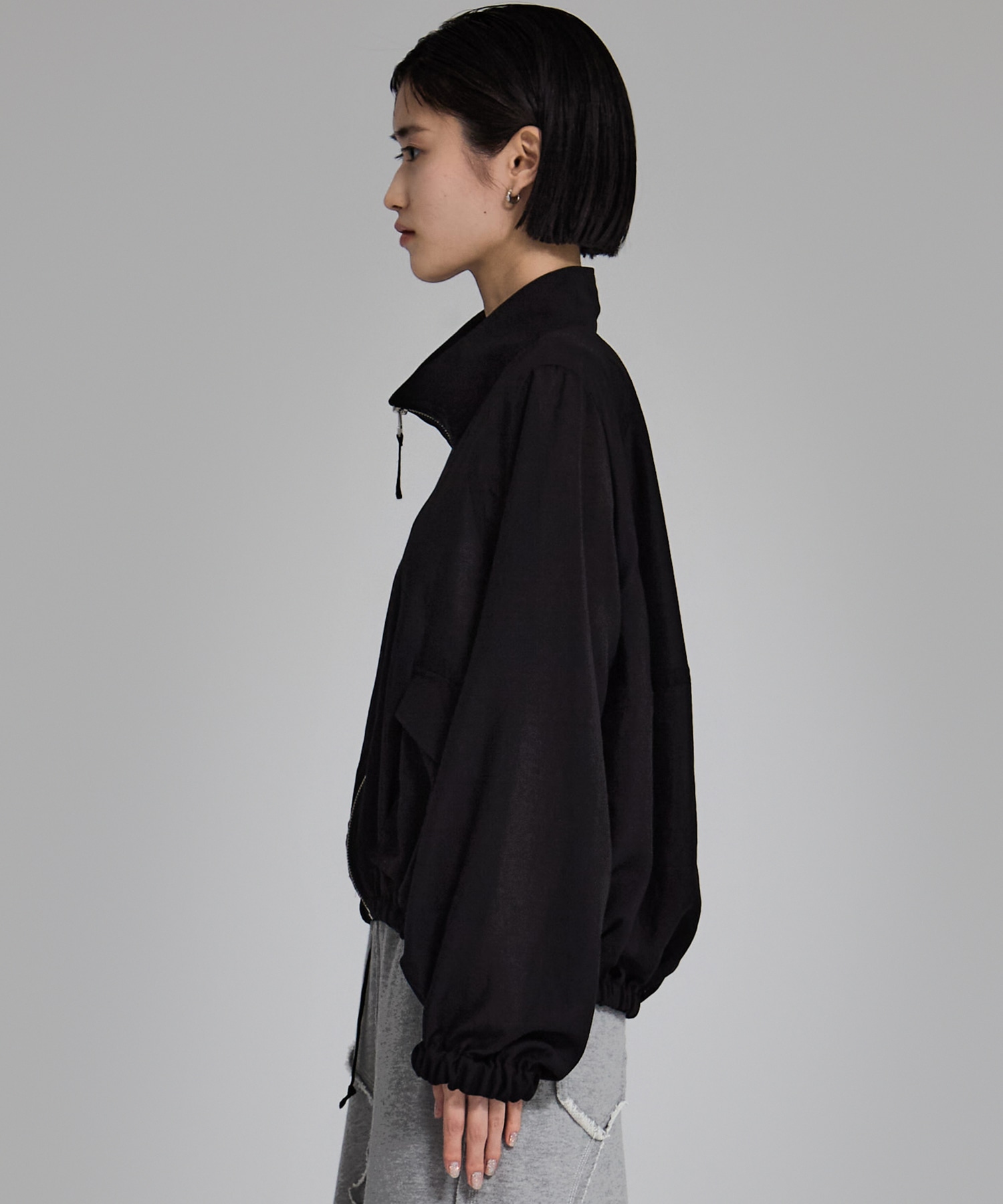 SHEER ZIP BLOUSON STUDIOUS