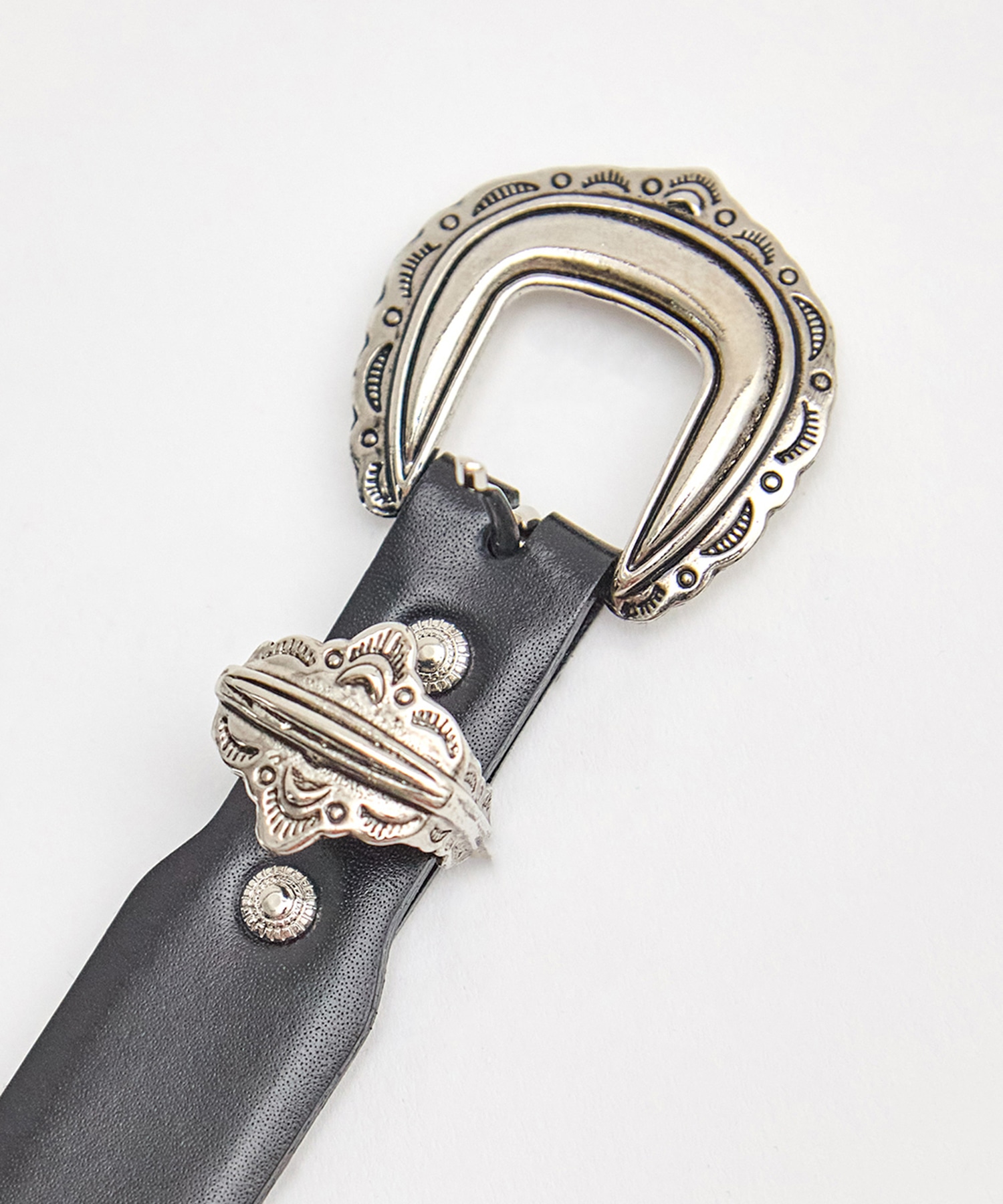 Motif leather belt TOGA