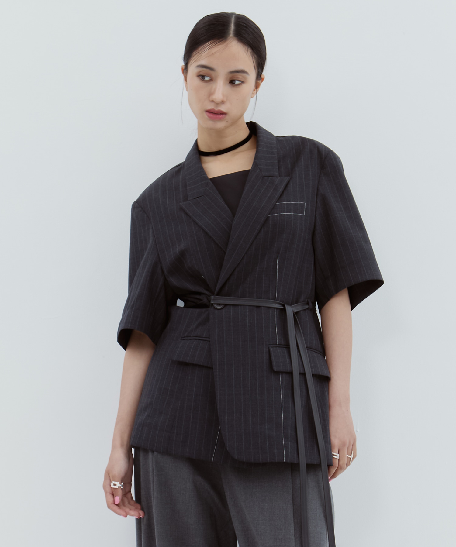 Half Sleeve Summer Wool Jacket STUDIOUS