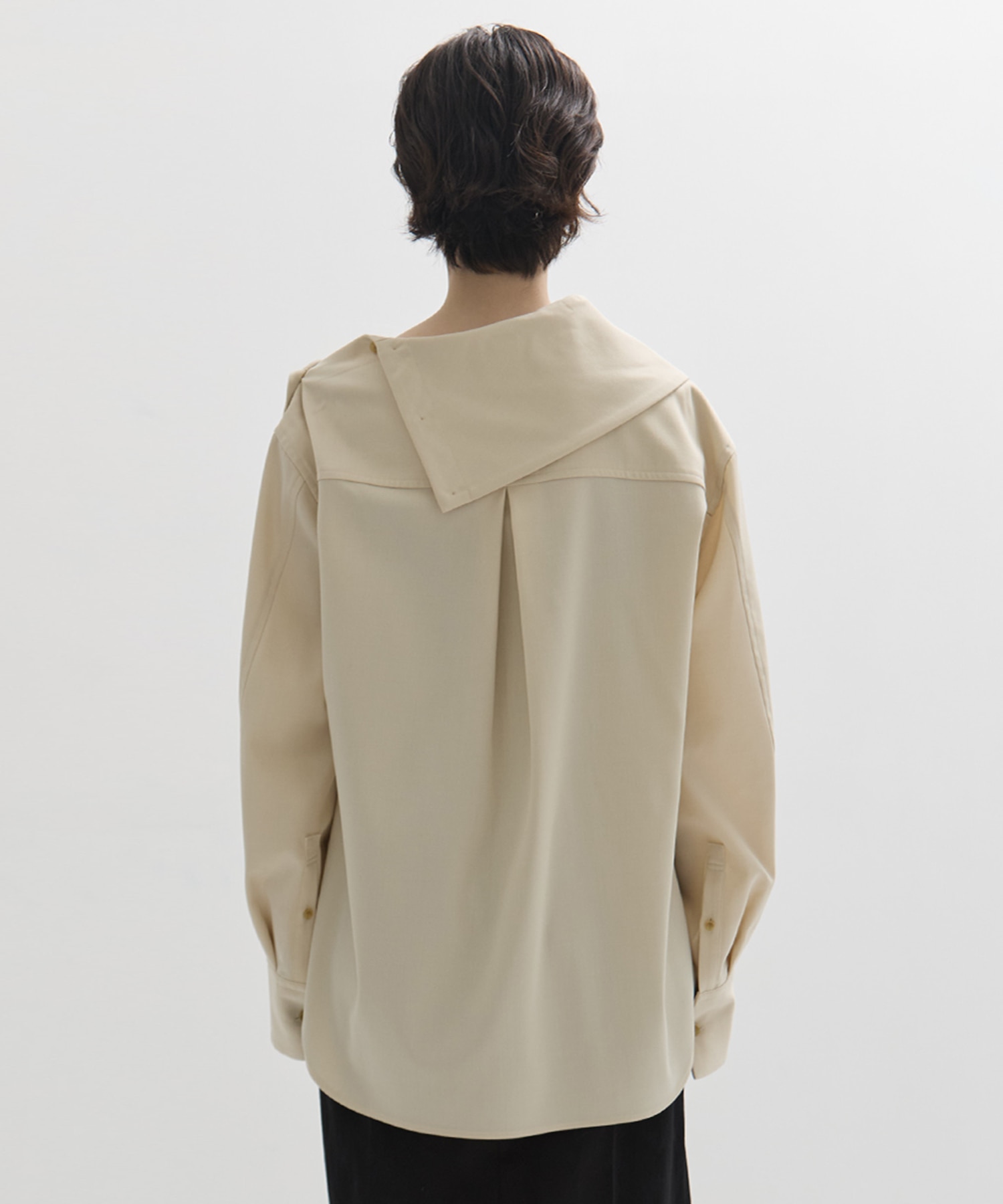 Viscose Wool Big Collar Shirt STUDIOUS