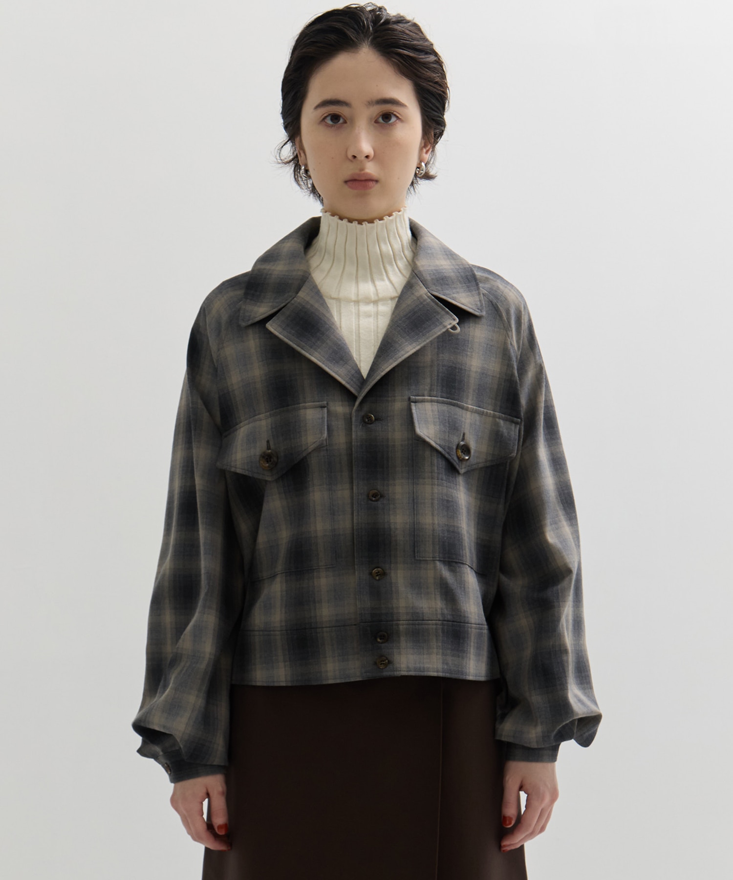 RERACS A-LINE CPO BLOUSE　CHECK THE RERACS