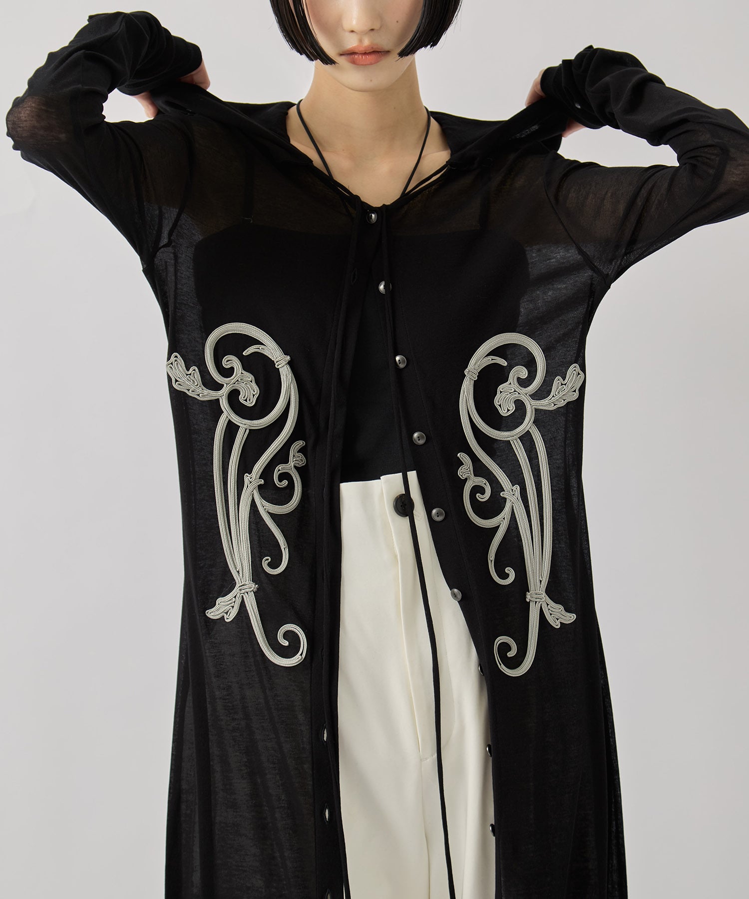別注 iron embroidery cotton sheer onpiec tanakadaisuke