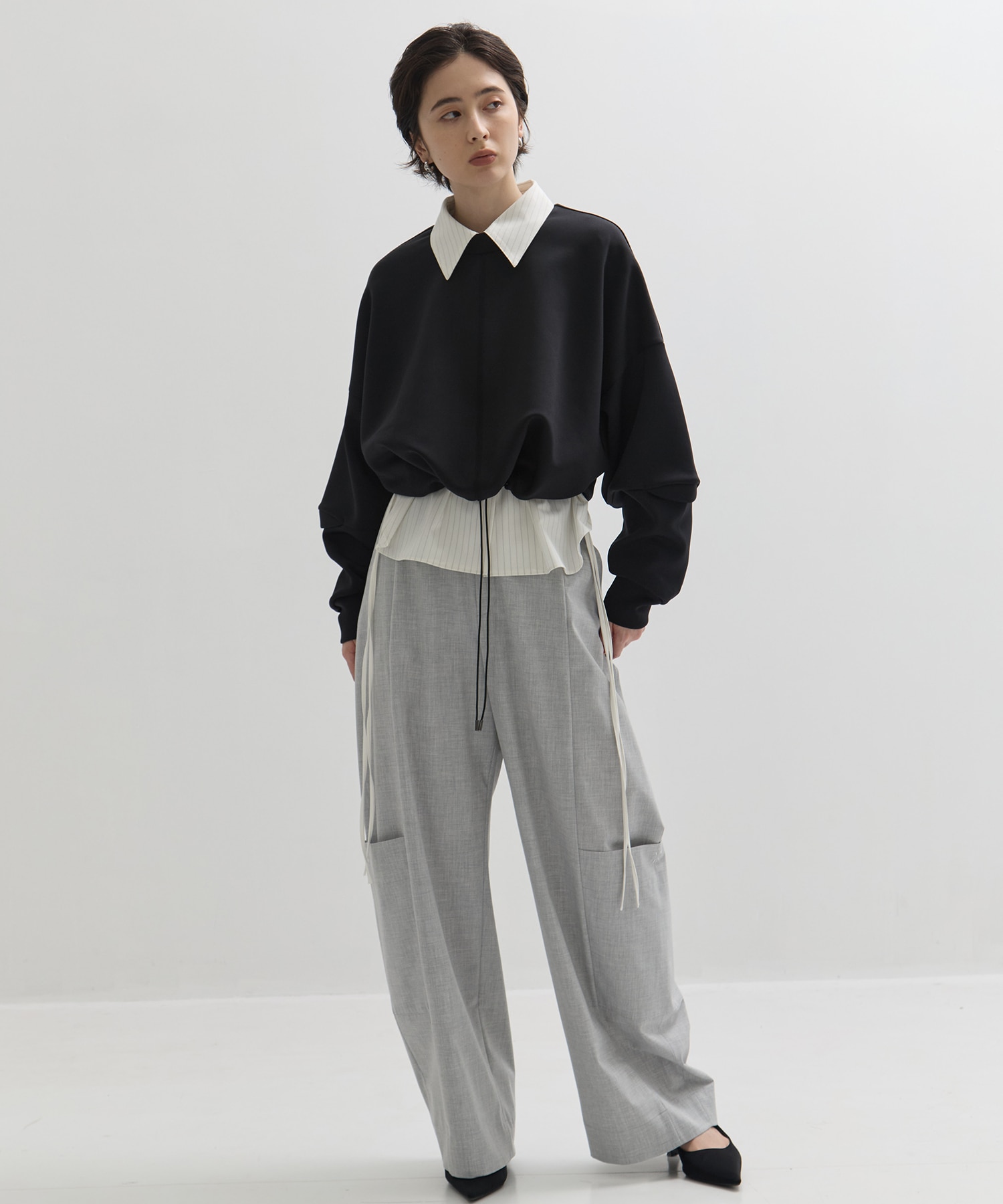 Draw Cord Cropped T UJOH