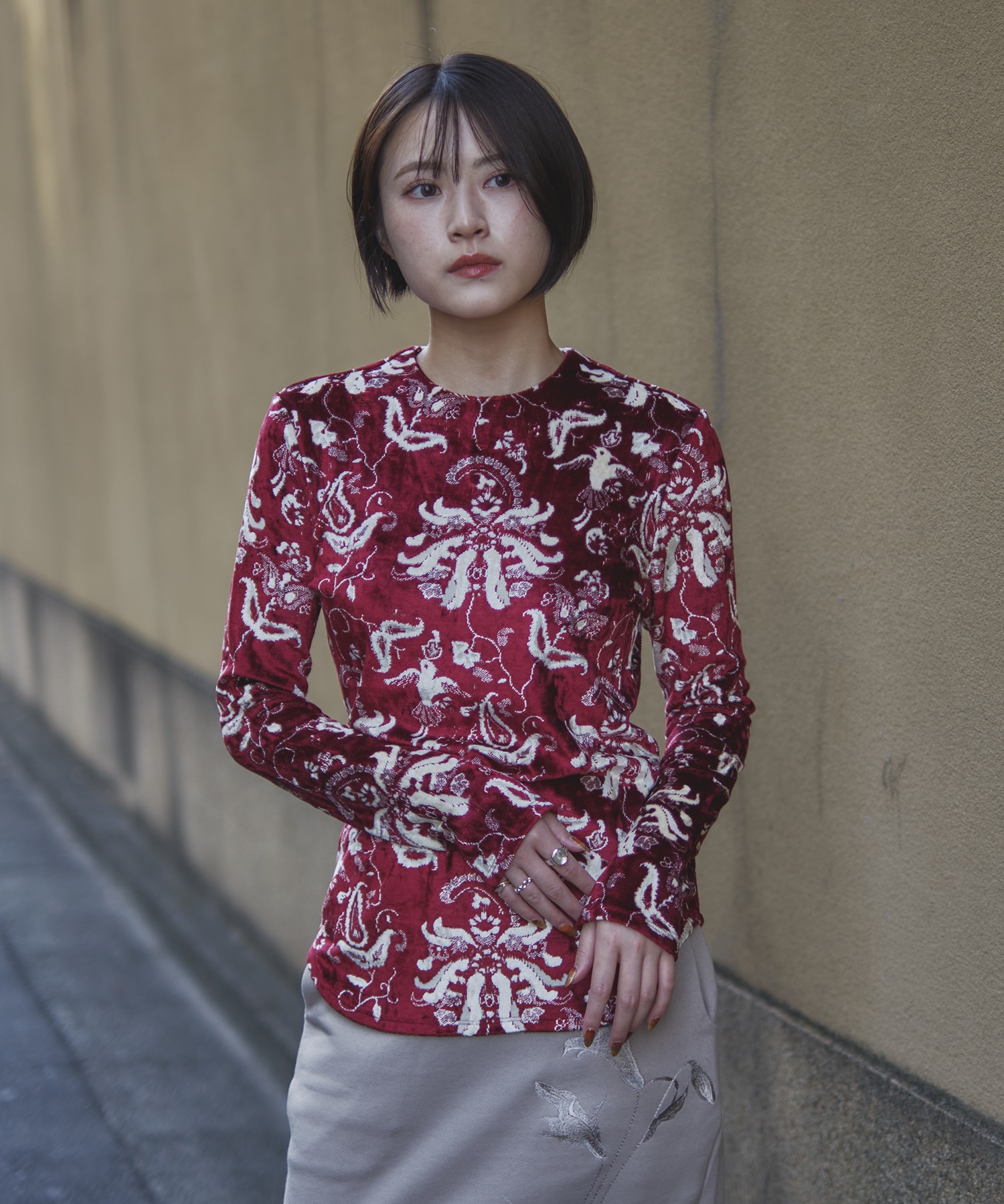 Velour Jersey Top Mame Kurogouchi