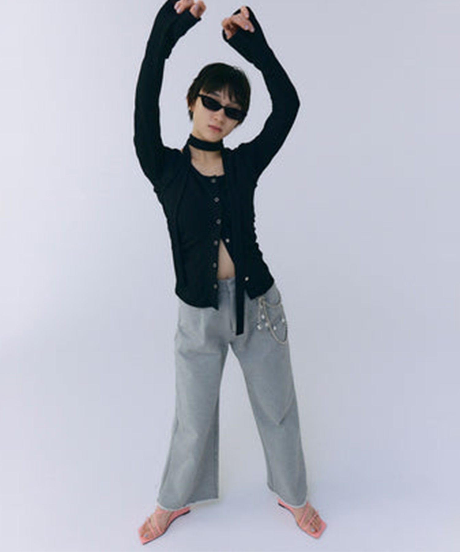 SCARF CHOKER TOPS JOSEMOON