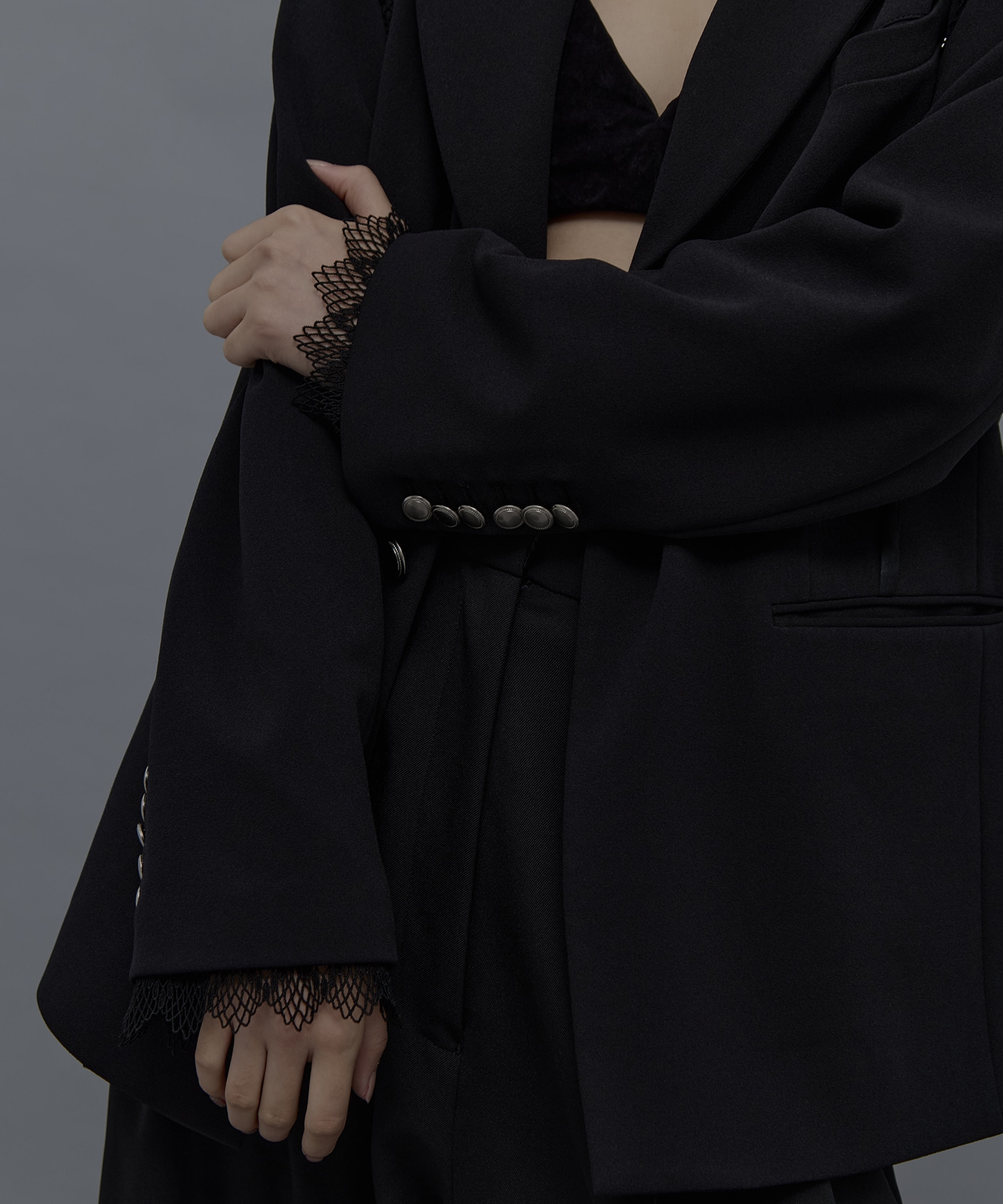 garter collar peaked lapel jacket tanakadaisuke