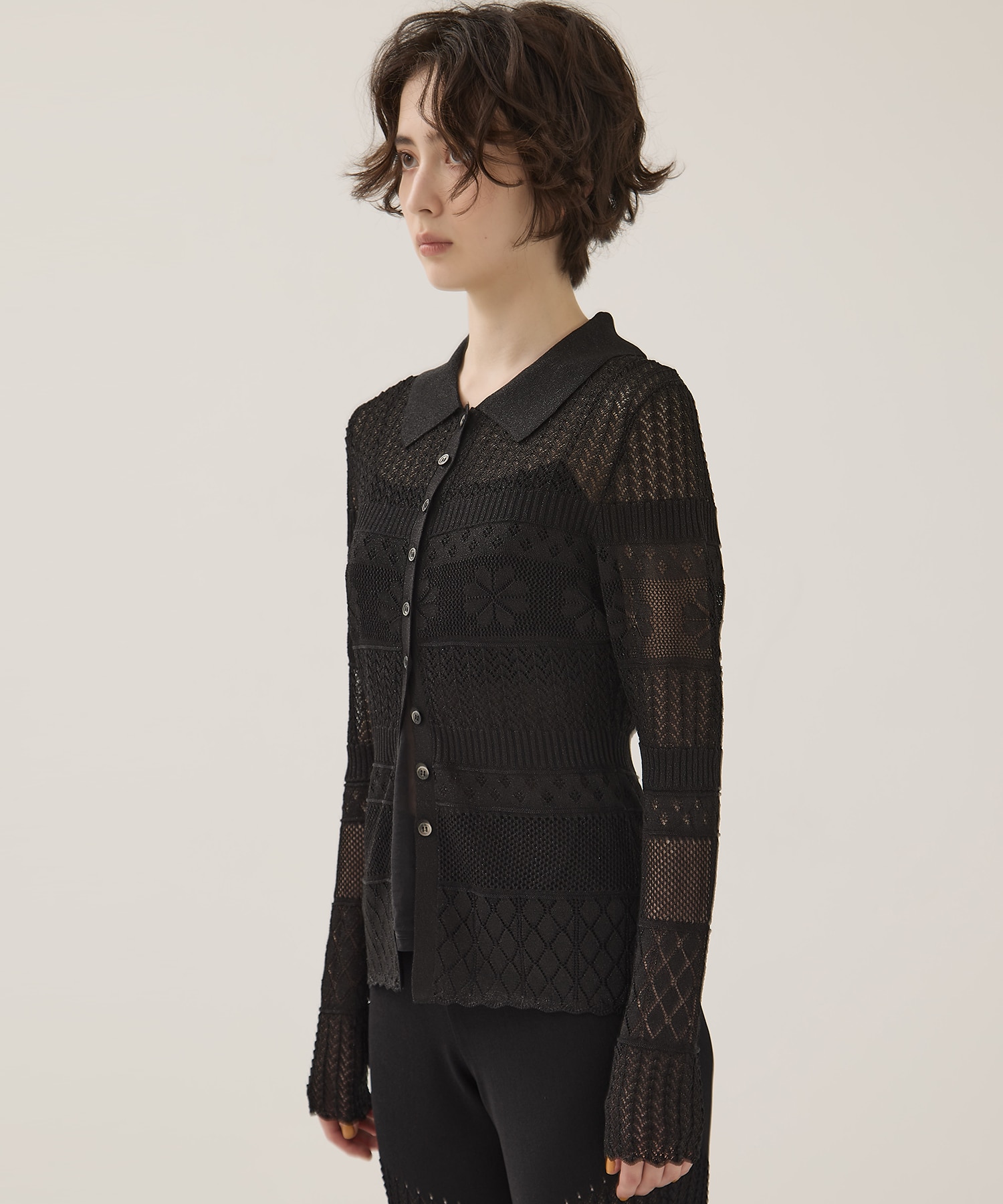 Flower Lace Knit Top EMILY ODA