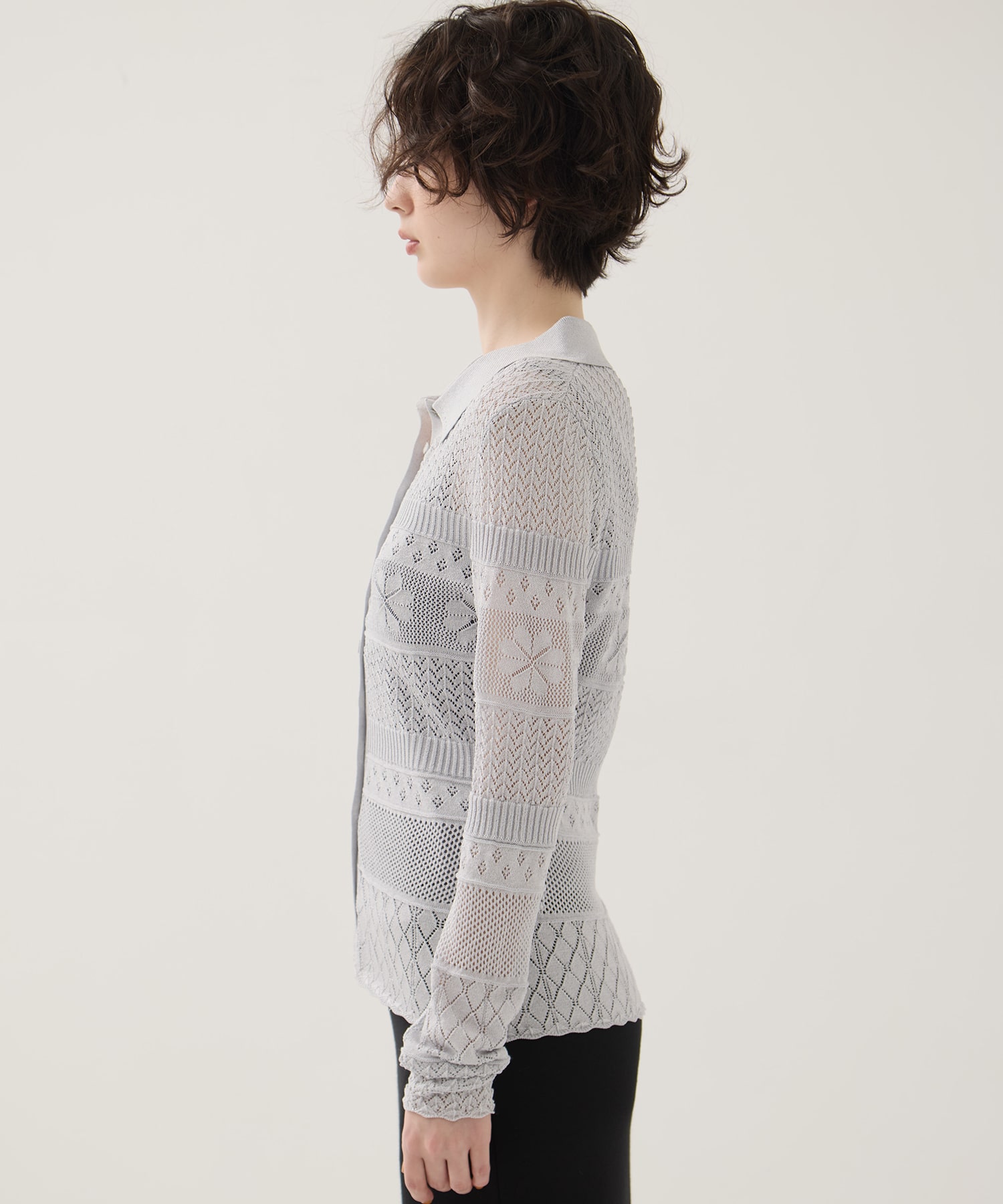 Flower Lace Knit Top EMILY ODA