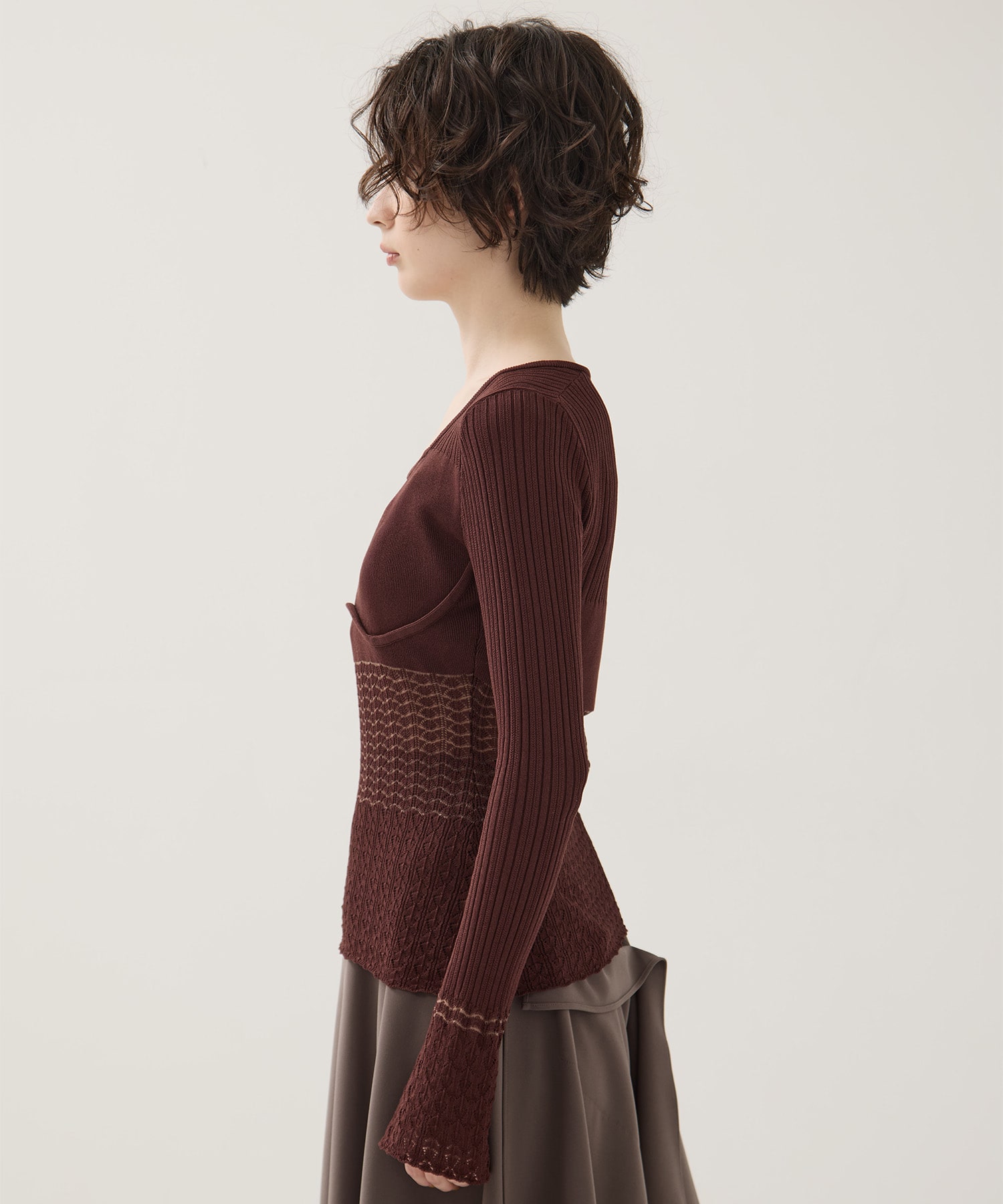 別注Square Neck Ripple Knit EMILY ODA