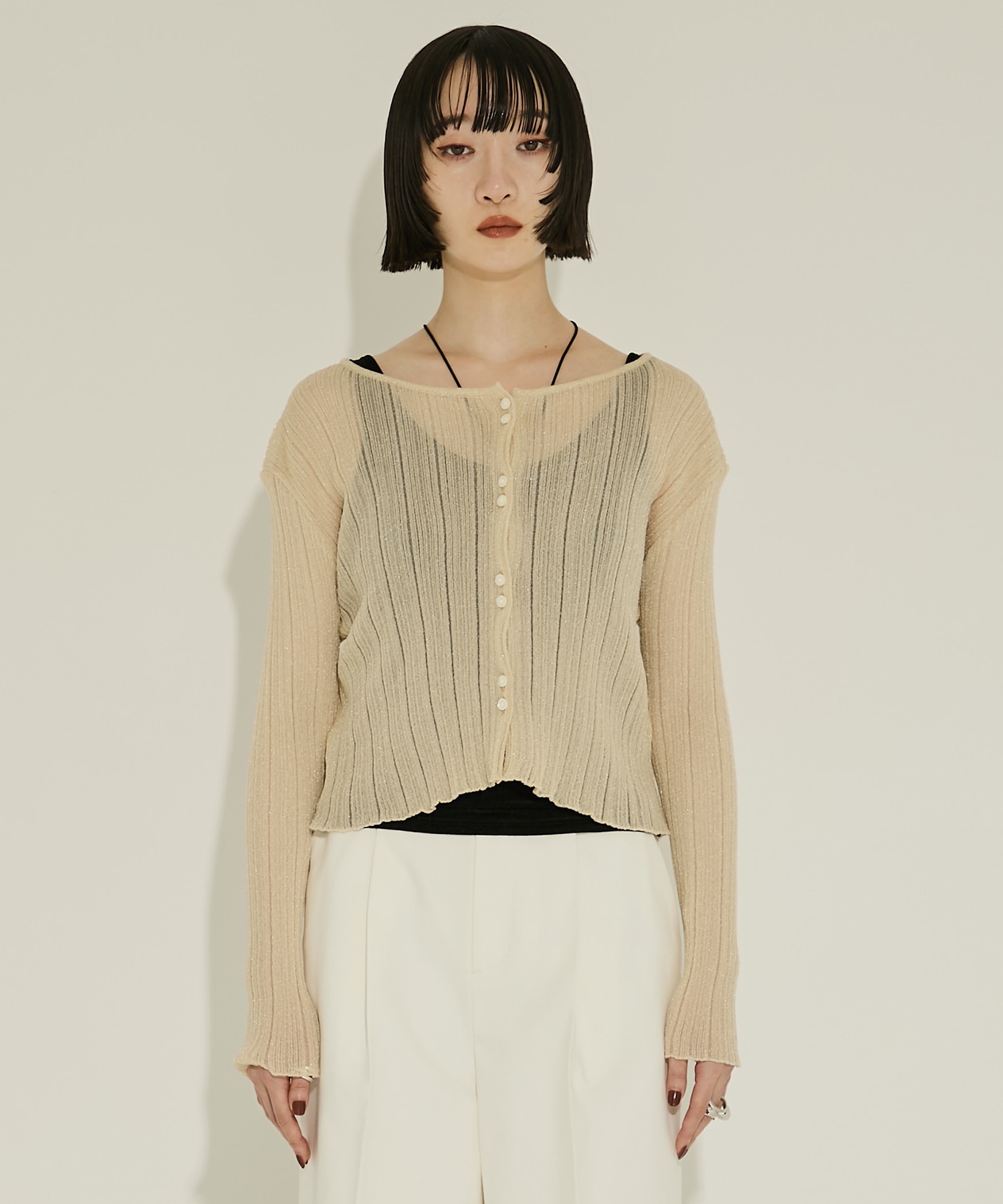 SHEER RANDOM LIB KNIT STUDIOUS