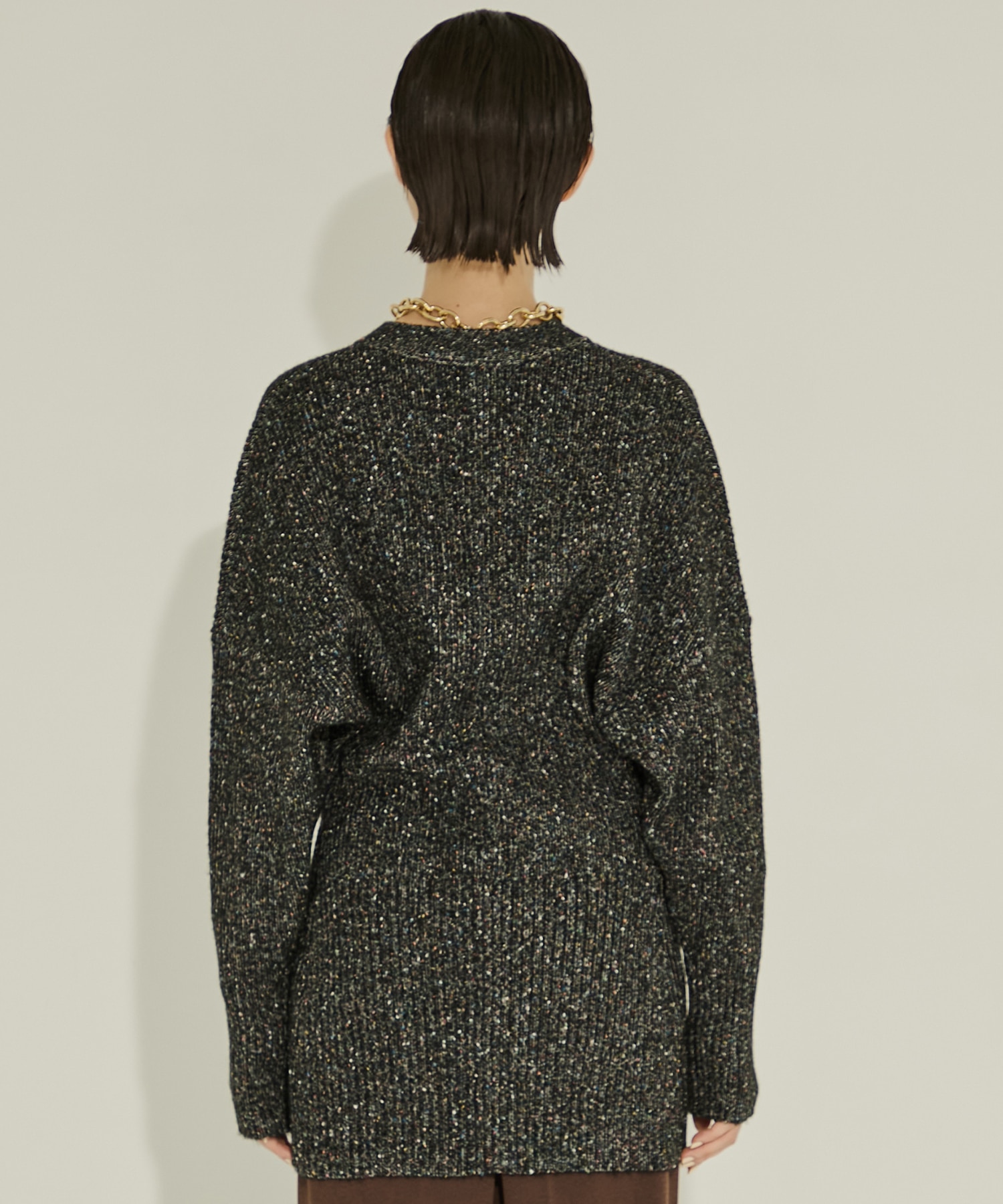 Greer melange knit cardigan AKIRANAKA