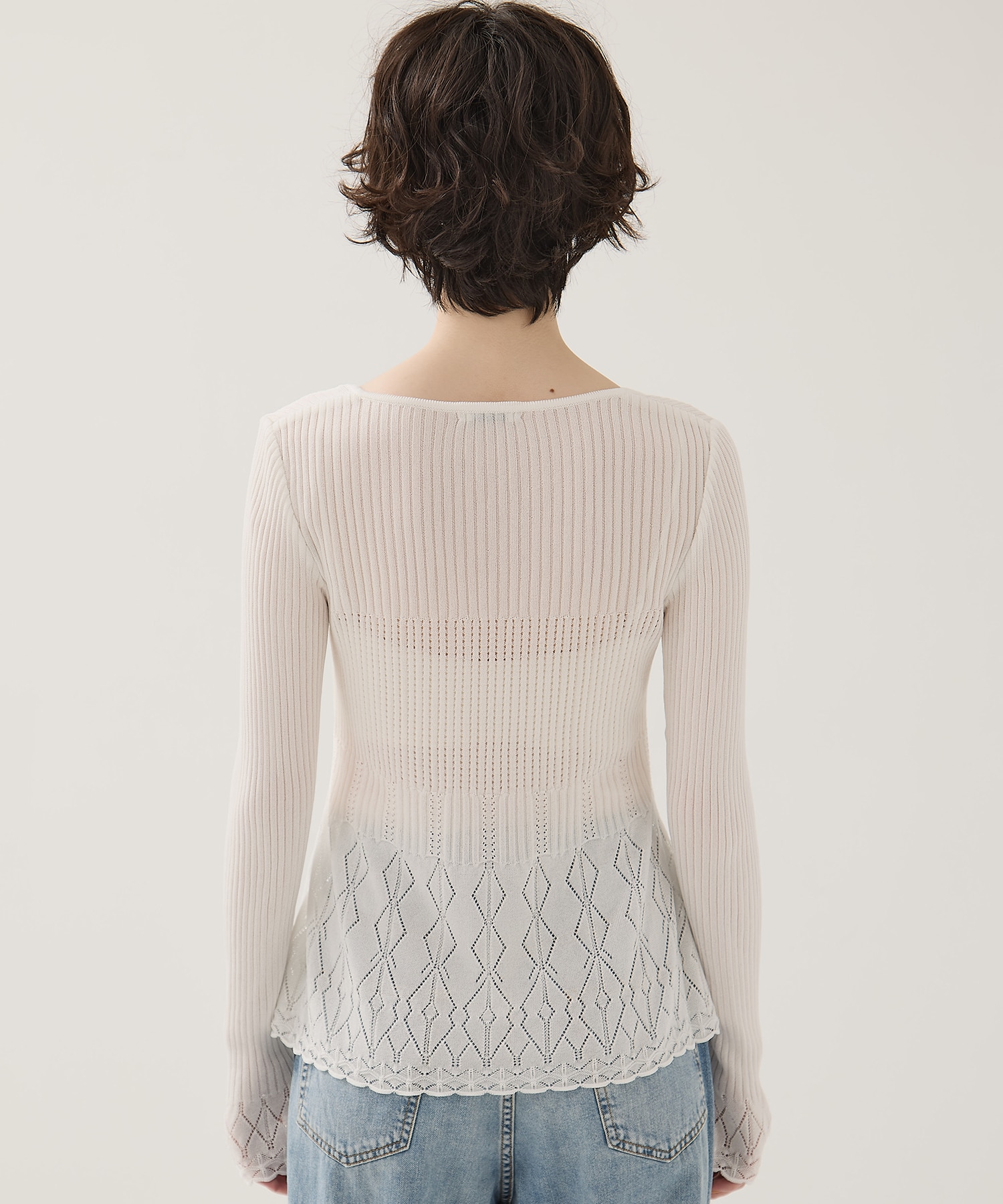 Lace Knit Cardigan EMILY ODA