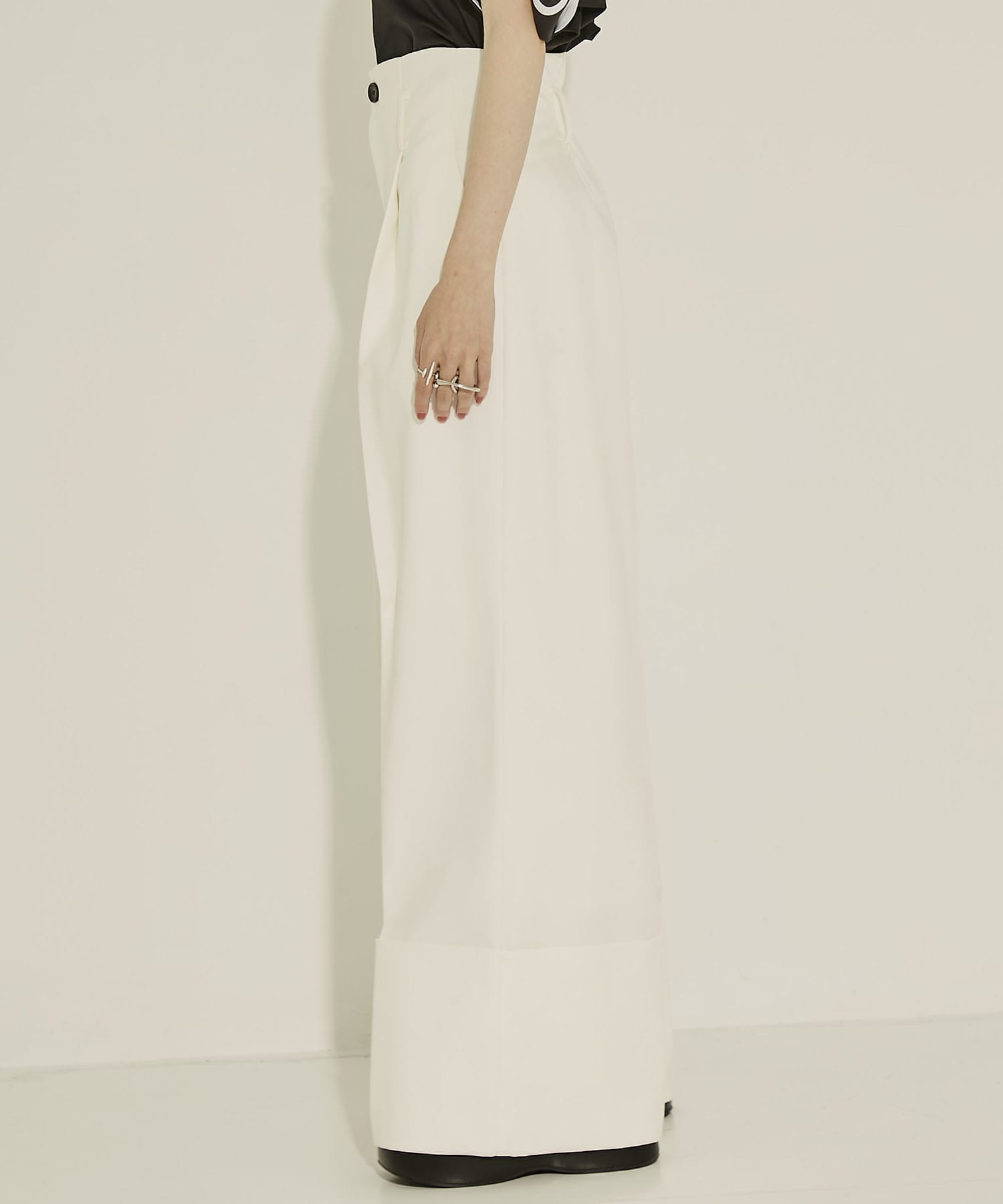 Wide Double Hem Trousers STUDIOUS