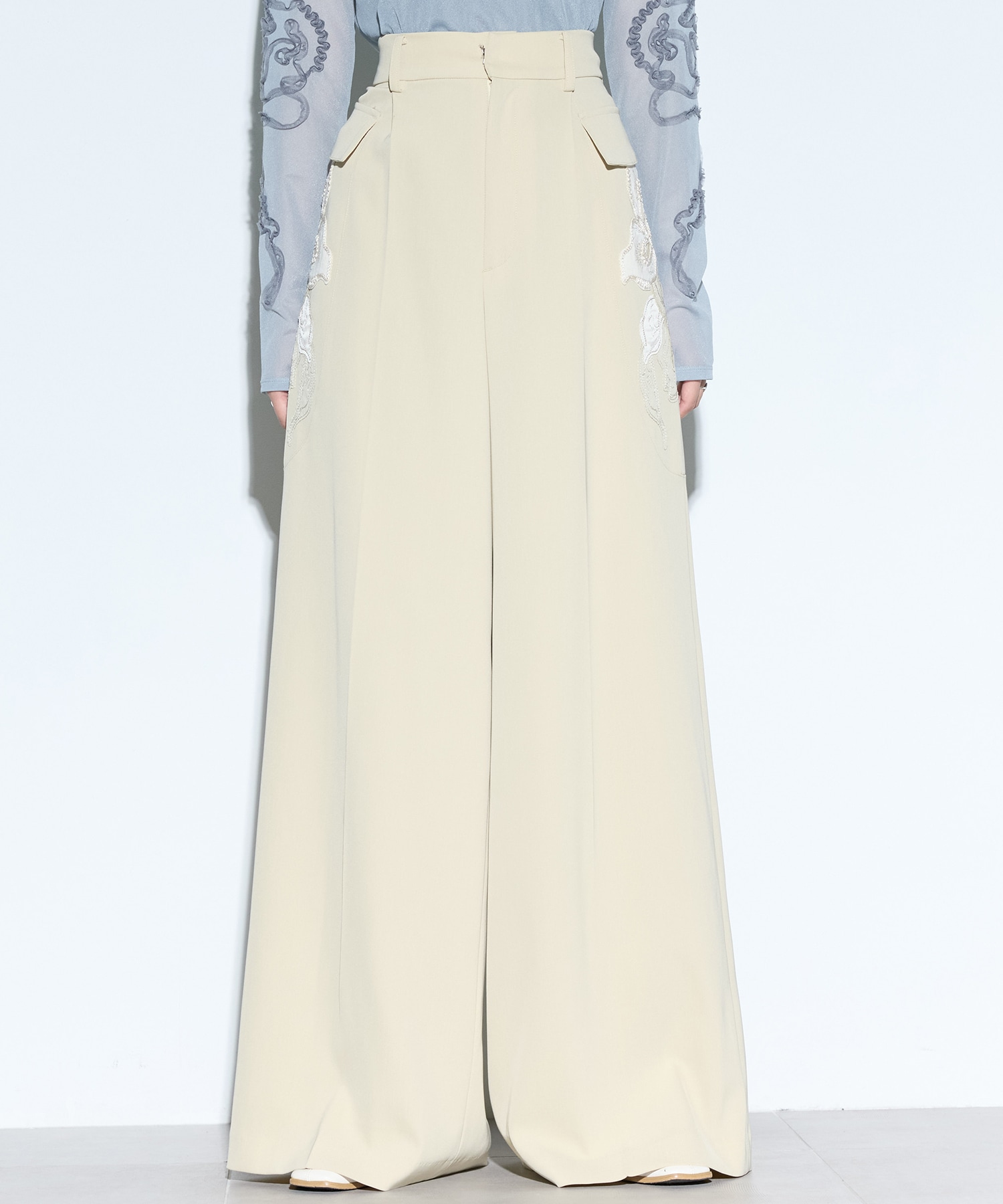 Patchwork embroidered slacks MURRAL