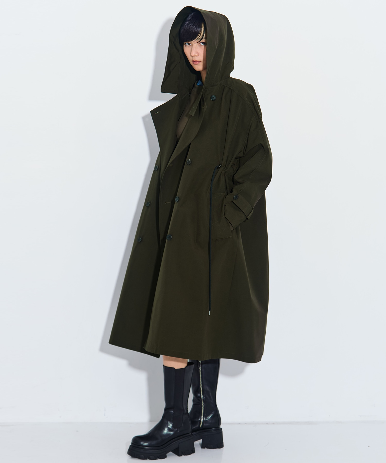 リサイクルシェルタフタ　トレンチコート VACHEMENT