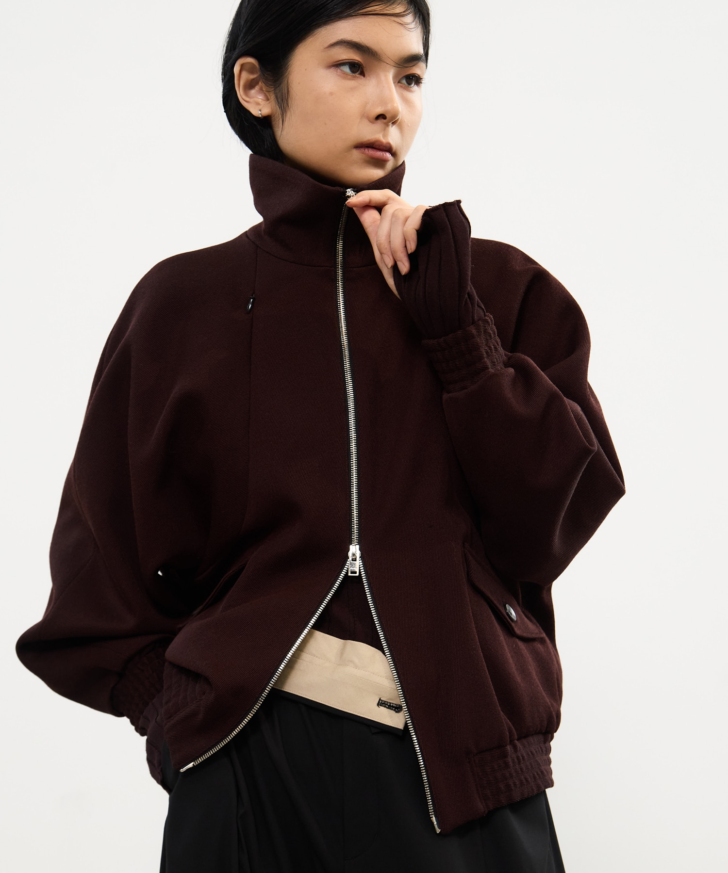CAVARLY TWILL ZIP BLOUSON CINOH